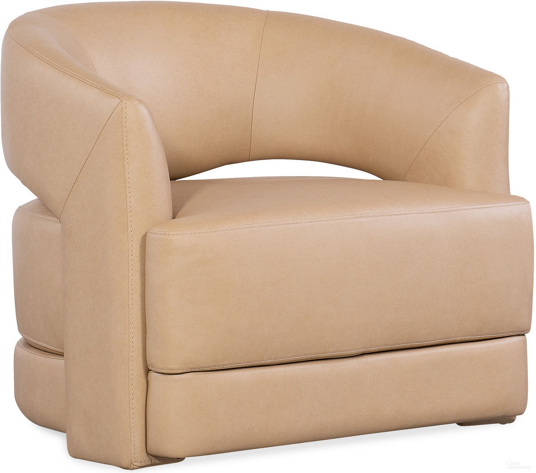 The appearance of Keys Swivel Chair In Beige designed by Hooker in the transitional interior design. This beige piece of furniture was selected by 1StopBedrooms from CC Collection to add a touch of cosiness and style into your home. Sku: CC117-080. Material: Leather.