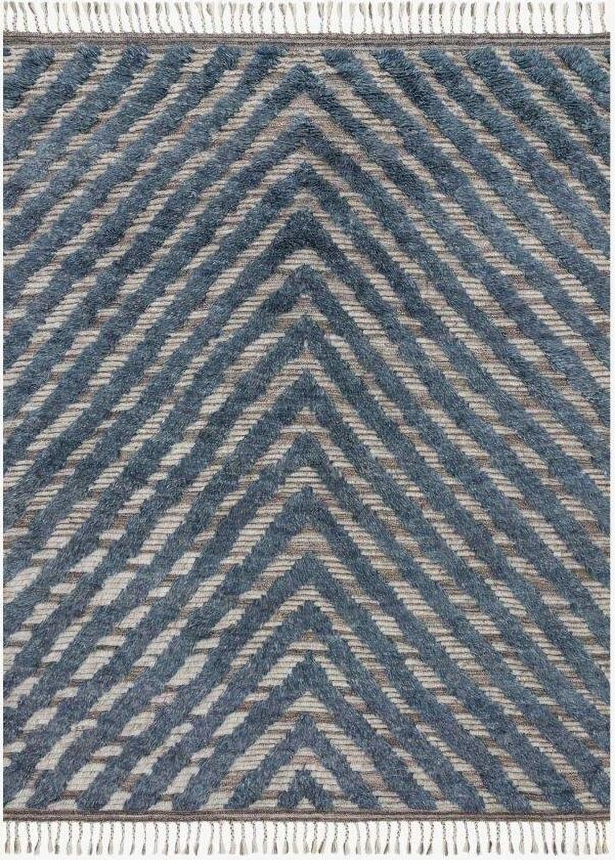 Khalid Blue/Pewter 1'6" x 1'6" Rug