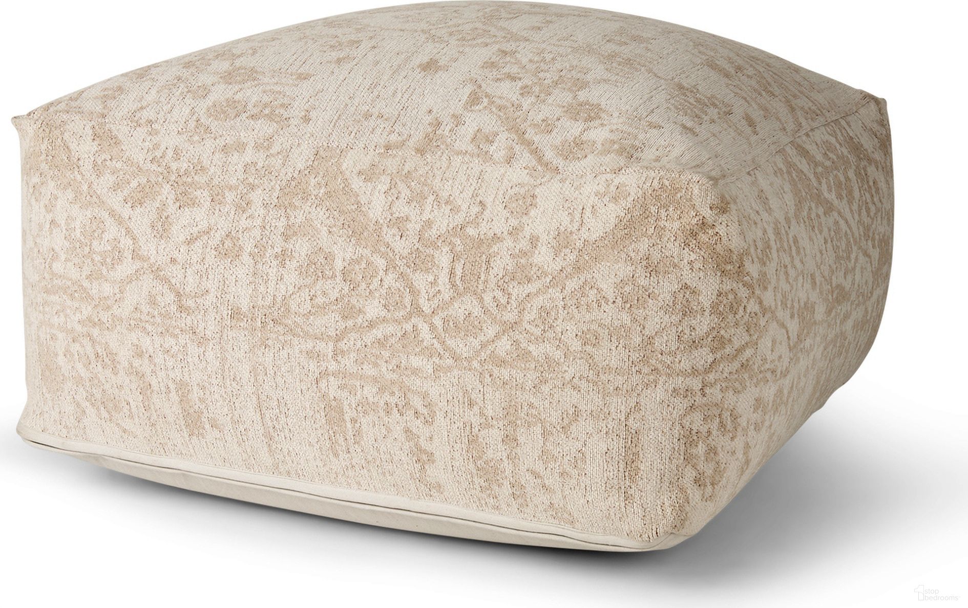 The appearance of Khloe 36 Inch Pouf In Cream designed by Mercana in the modern / contemporary interior design. This cream piece of furniture  was selected by 1StopBedrooms from Khloe Collection to add a touch of cosiness and style into your home. Sku: 70379. Material: Cotton.