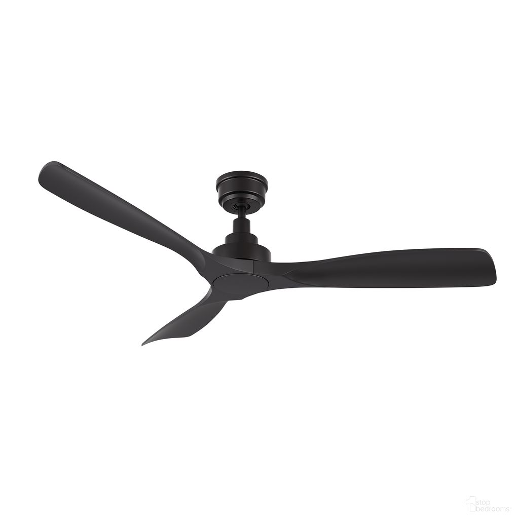 Kiama 52 Inch 3-Blade Smart No Light Ceiling Fan with Remote In Black