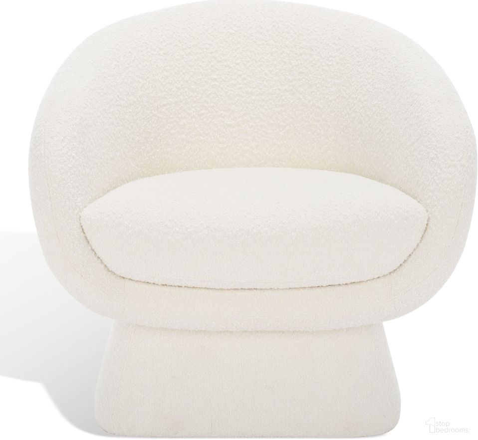 Kiana Modern Accent Chair In Ivory