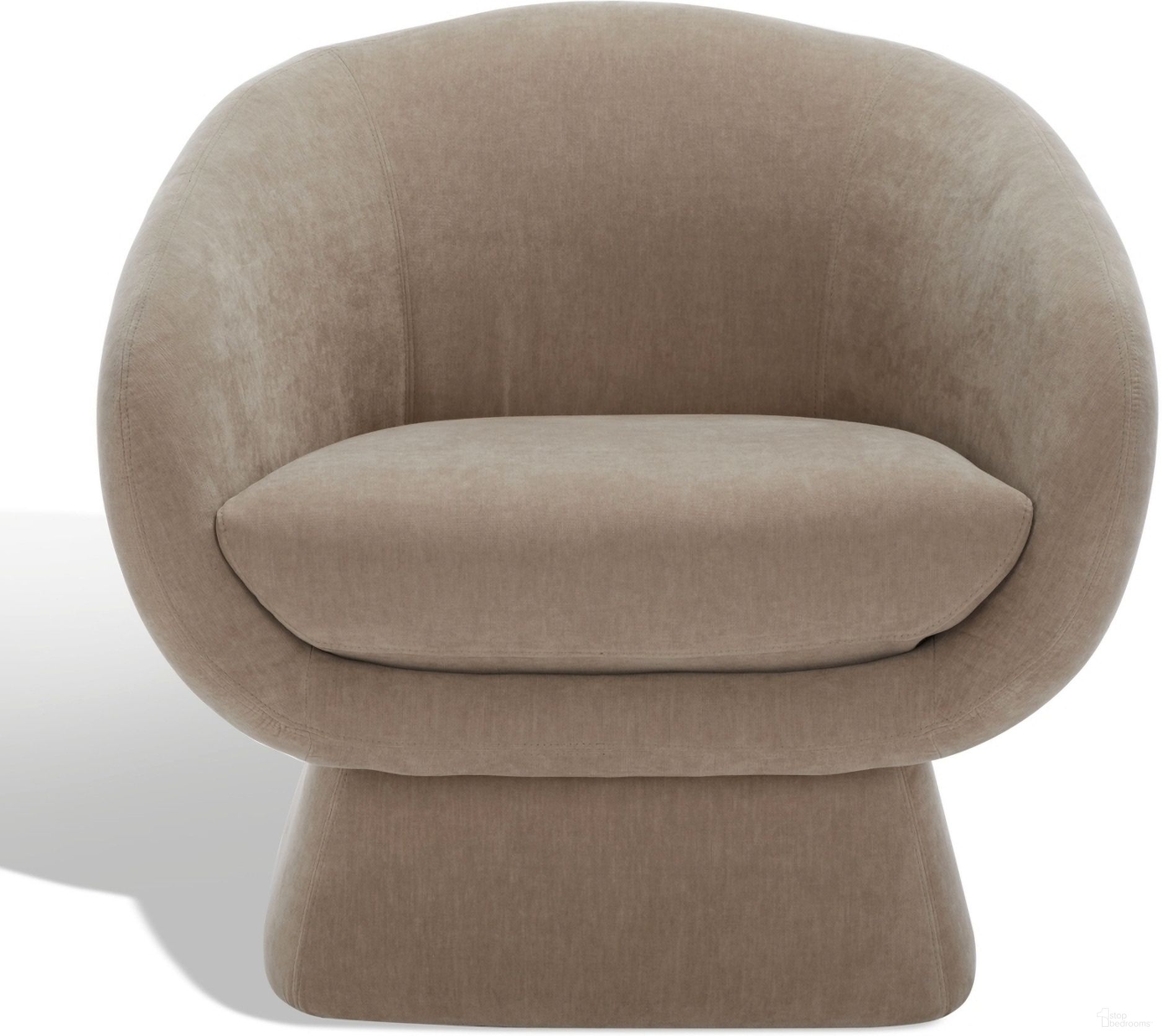The appearance of Kiana Modern Accent Chair In Light Brown designed by Safavieh Couture in the modern / contemporary interior design. This light brown piece of furniture  was selected by 1StopBedrooms from Kiana Collection to add a touch of cosiness and style into your home. Sku: SFV4527E. Material: Wood.