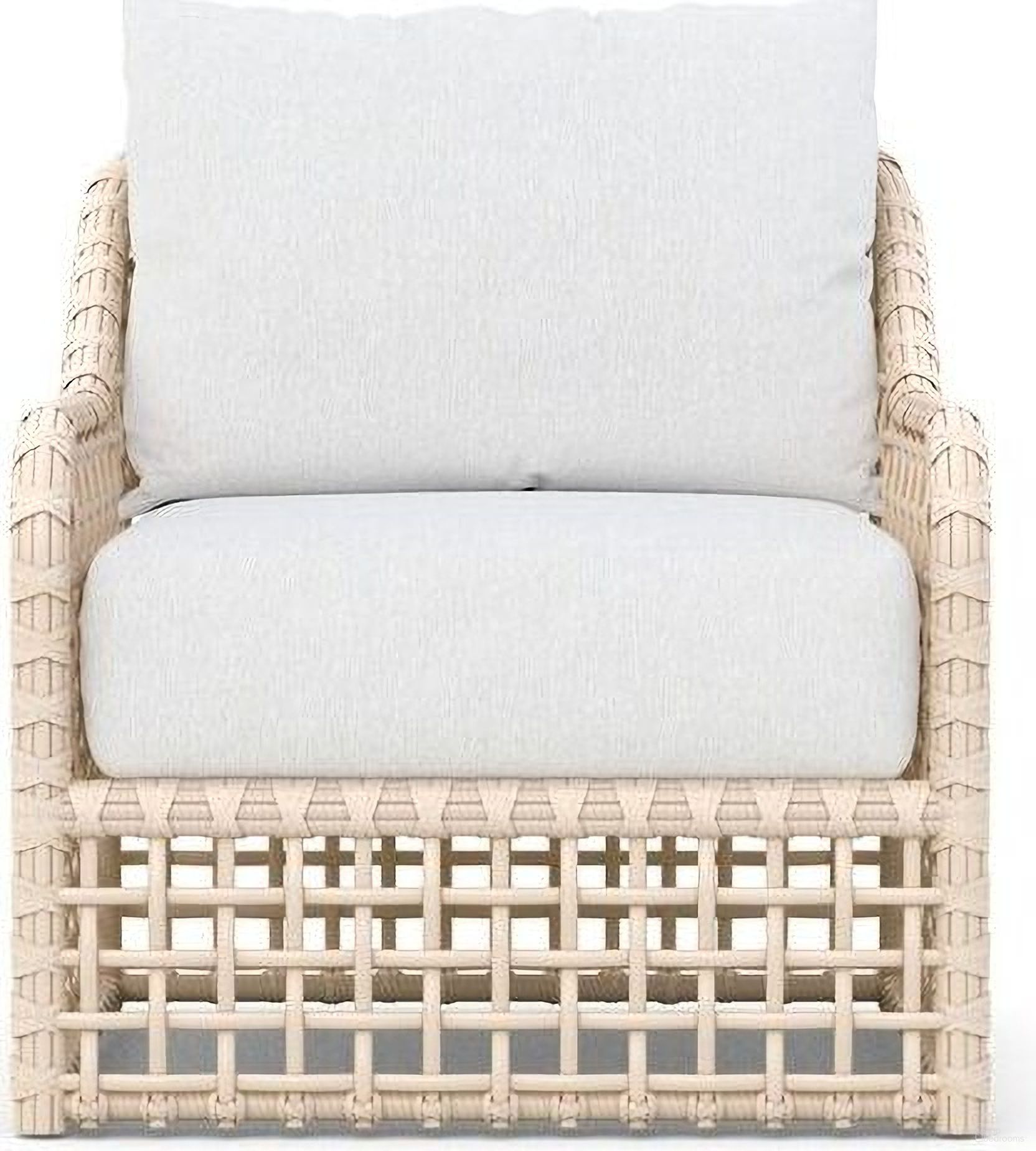 The appearance of Kiawah High Back Club Chair with Cushion In Polar and Almond designed by Azzurro Living in the coastal interior design. This polar/almond piece of furniture was selected by 1StopBedrooms from Kiawah Collection to add a touch of cosiness and style into your home. Sku: KIA-W05S1HB-CU. Material: Aluminum.