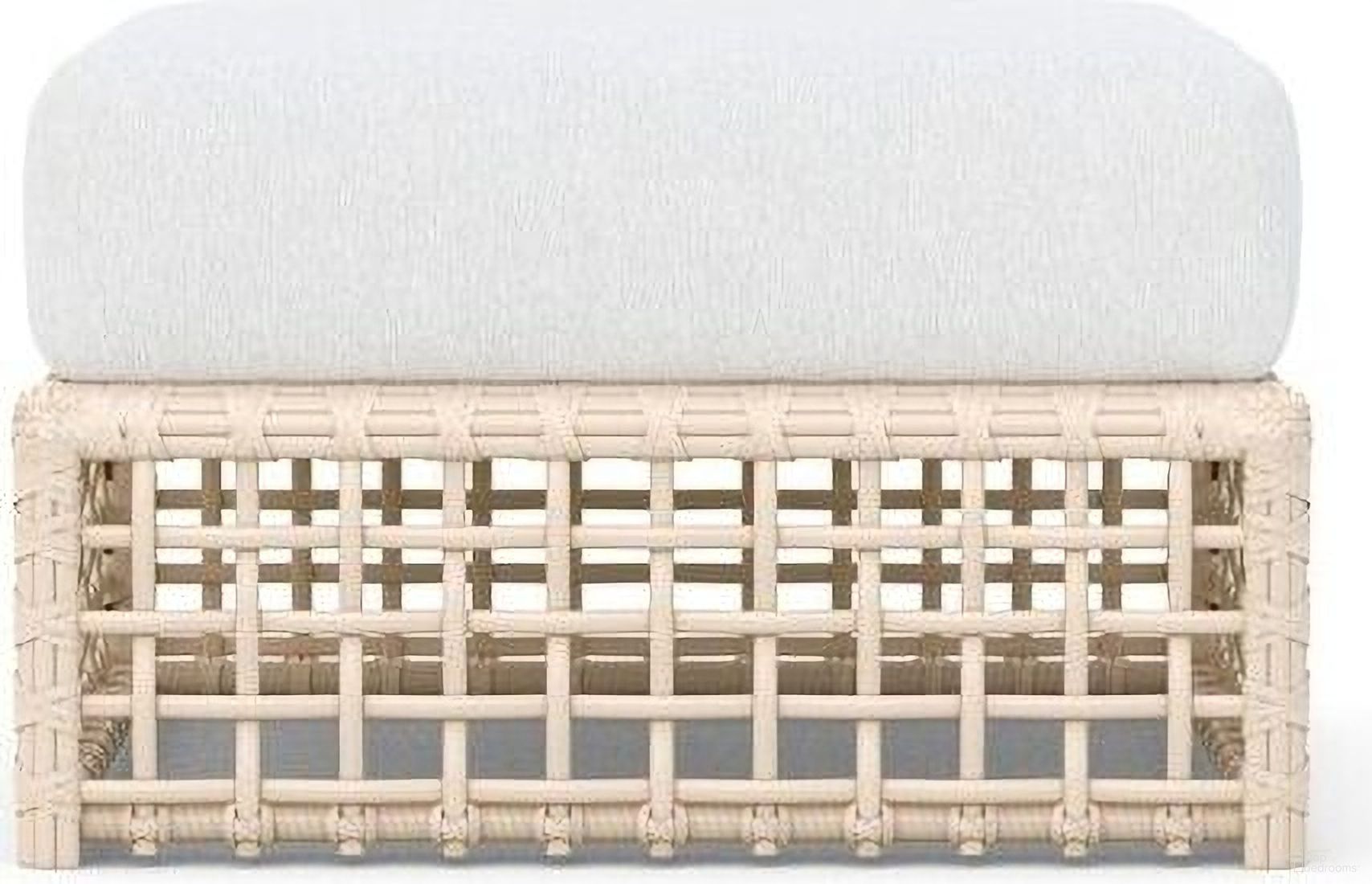 The appearance of Kiawah Ottoman with Cushion In Polar and Almond designed by Azzurro Living in the modern / contemporary interior design. This polar/almond piece of furniture  was selected by 1StopBedrooms from Kiawah Collection to add a touch of cosiness and style into your home. Sku: KIA-W05OT-CU. Material: Aluminum.