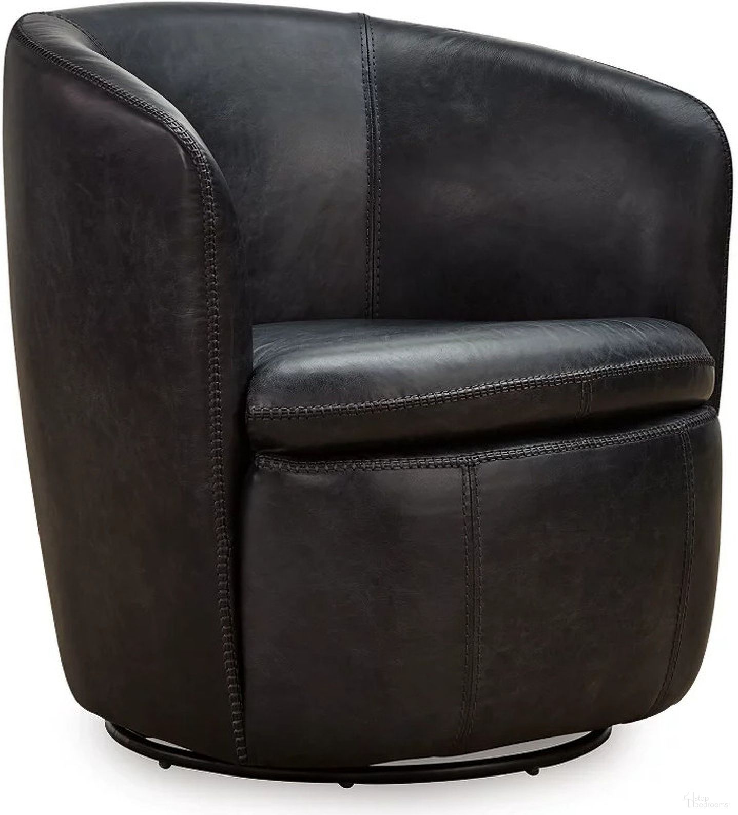 The appearance of Kierreys Swivel Chair In Midnight designed by Signature Design by Ashley in the modern / contemporary interior design. This midnight piece of furniture was selected by 1StopBedrooms from Kierreys Collection to add a touch of cosiness and style into your home. Sku: A3000702. Material: Leather.