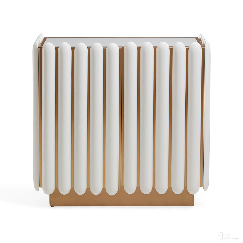 The appearance of Kiki Cabinet In Ivory designed by Jonathan Adler in the modern / contemporary interior design. This ivory piece of furniture was selected by 1StopBedrooms from Kiki Collection to add a touch of cosiness and style into your home. Sku: 32456. Material: Lacquer.
