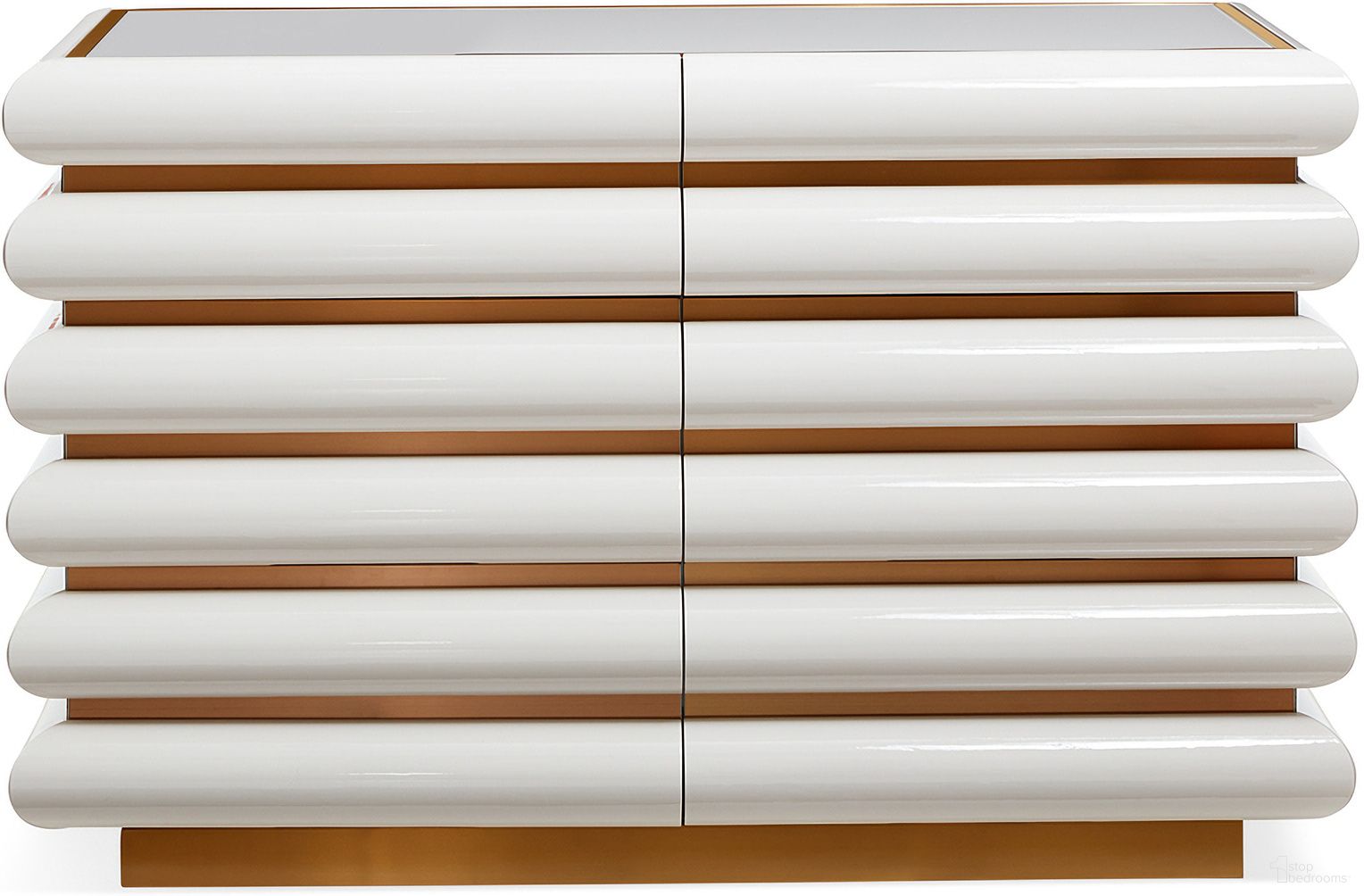 The appearance of Kiki Six-Drawer Console In Ivory designed by Jonathan Adler in the modern / contemporary interior design. This ivory piece of furniture was selected by 1StopBedrooms from Kiki Collection to add a touch of cosiness and style into your home. Sku: 32455. Material: Lacquer.