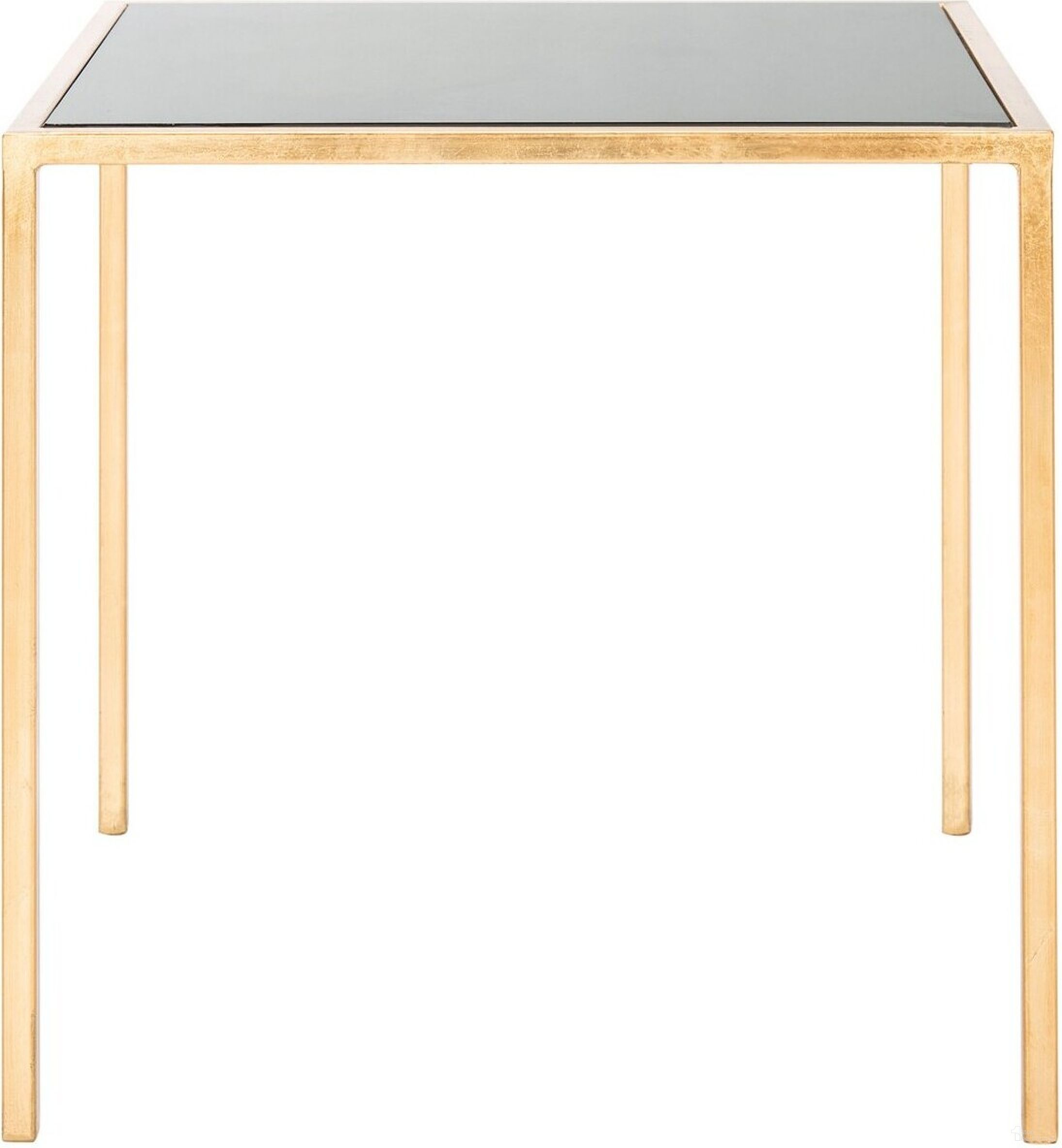 Kiley Gold Leaf Mirror Top Accent Table FOX2525B