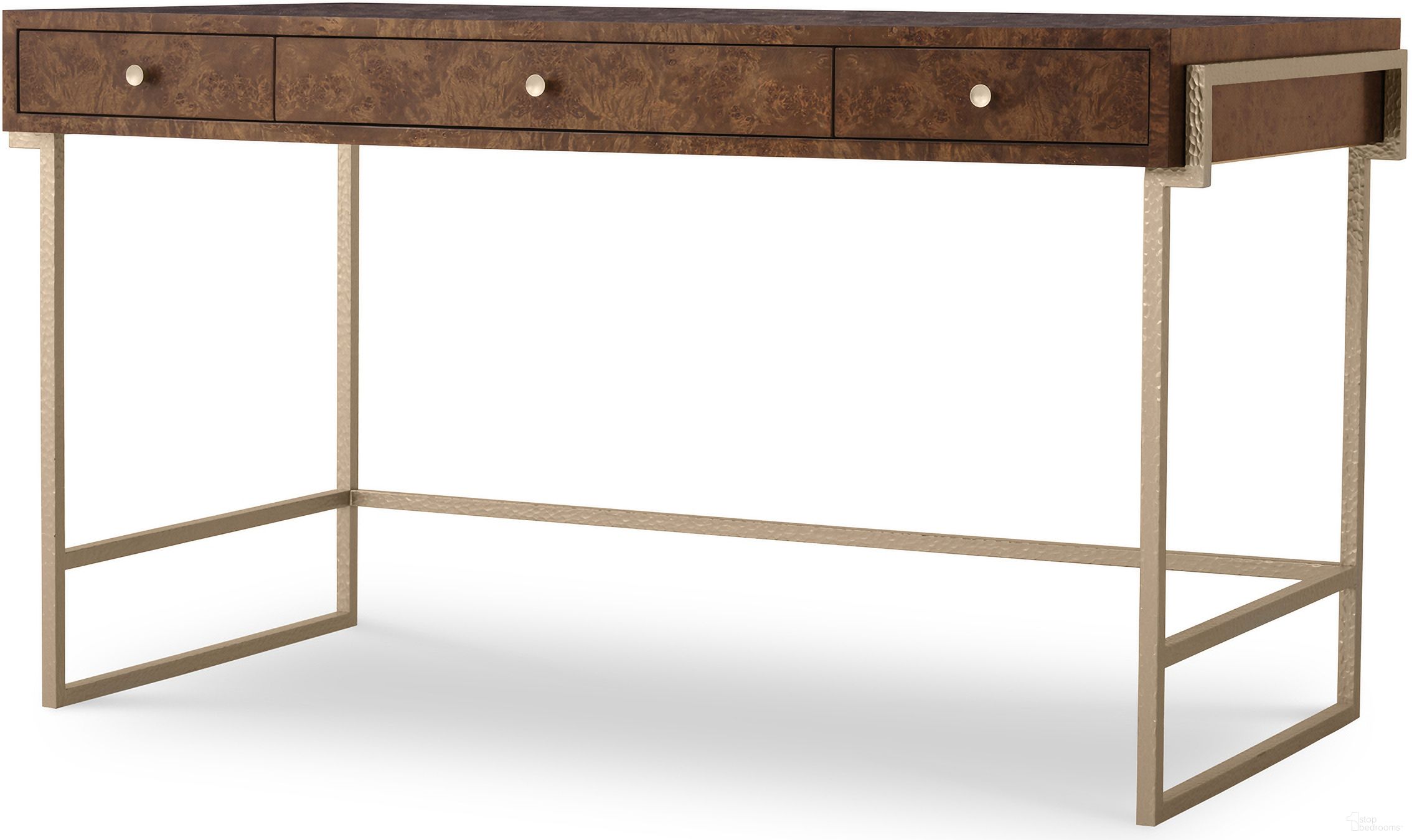 The appearance of Kiley Writing Desk In Champagne designed by Century Furniture in the modern / contemporary interior design. This brown piece of furniture  was selected by 1StopBedrooms from Monarch Collection to add a touch of cosiness and style into your home. Sku: MN5887. Material: Maple.