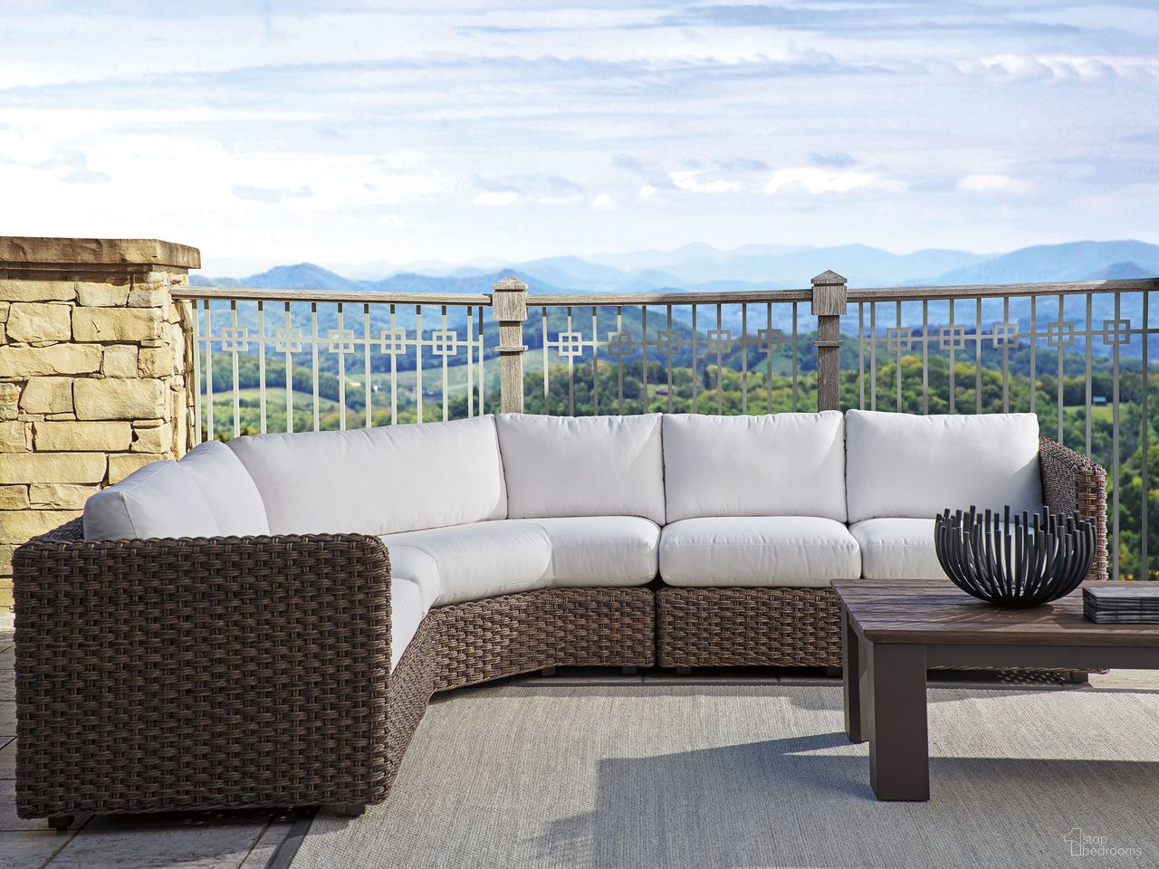 The appearance of Kilimanjaro Sectional In White and Dark Brown designed by Tommy Bahama in the modern / contemporary interior design. This white/dark brown piece of furniture was selected by 1StopBedrooms from Kilimanjaro Collection to add a touch of cosiness and style into your home. Sku: 3350-50S-40. Material: Woven.