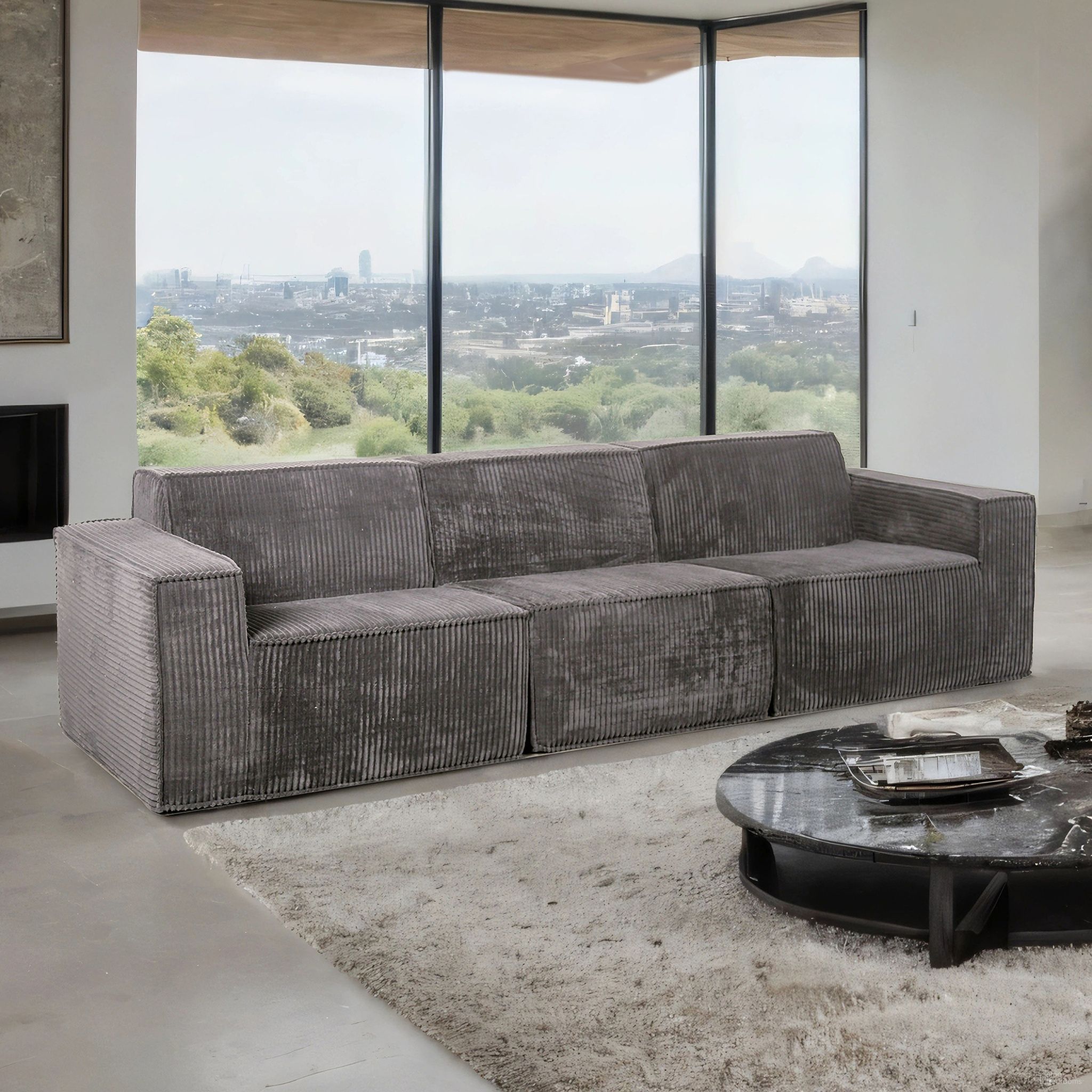 The appearance of Kimara Sofa In Dark Gray designed by Furniture of America in the modern / contemporary interior design. This dark gray piece of furniture was selected by 1StopBedrooms from Kimara Collection to add a touch of cosiness and style into your home. Sku: FM62100DG-AC;FM62100DG-LCH;FM62100DG-RCH. Material: Foam.