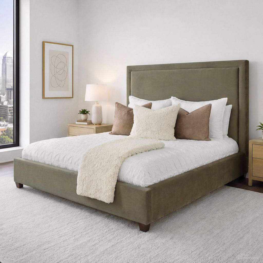 Kimberly King Upholstered Bed In Mystical Moss