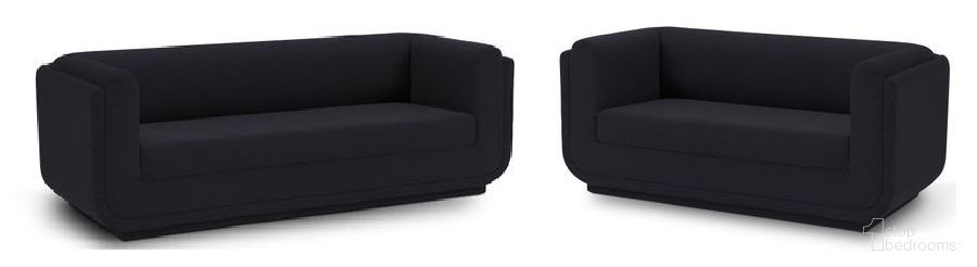The appearance of Kimora Linen Textured Fabric Living Room Set In Black designed by Meridian in the modern / contemporary interior design. This black piece of furniture was selected by 1StopBedrooms from Kimora Collection to add a touch of cosiness and style into your home. Sku: 151Black-S;151Black-L. Material: Wood.