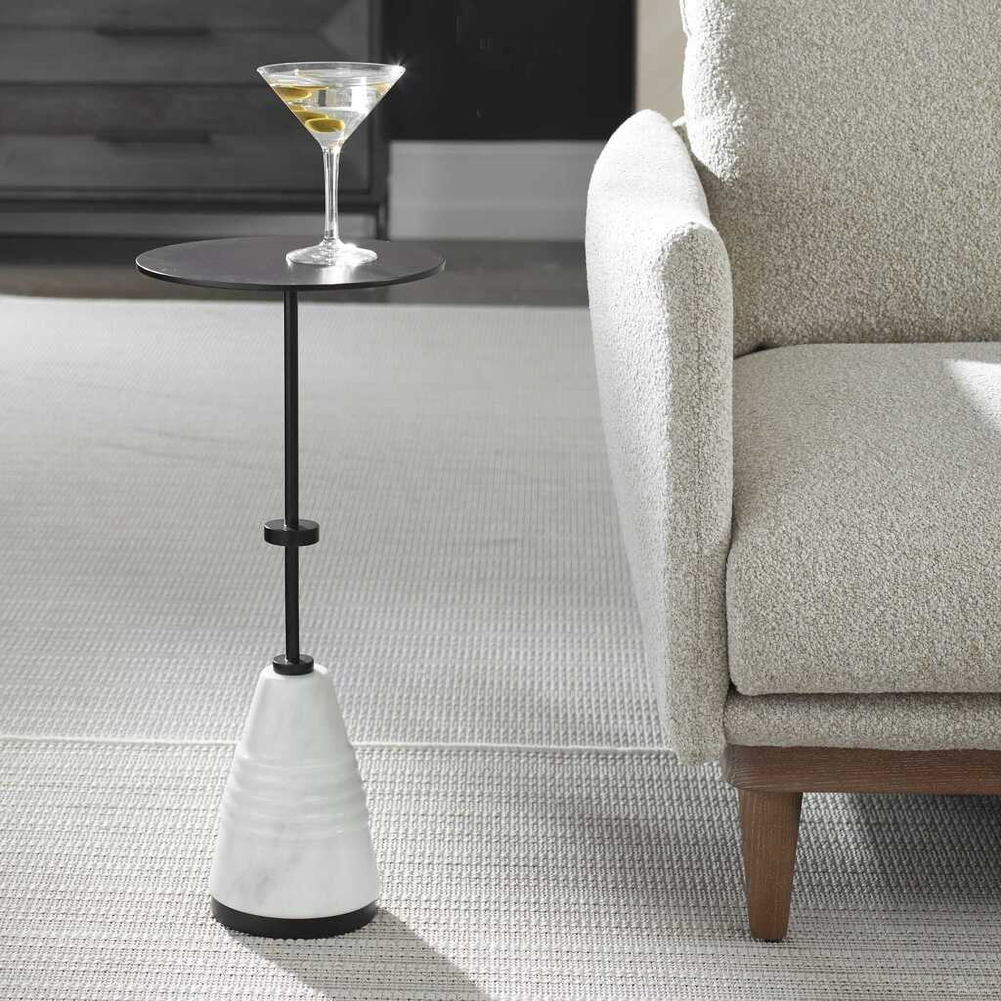 The appearance of Kincaid Metal Drink Table In Black and White designed by Uttermost in the modern / contemporary interior design. This black and white piece of furniture  was selected by 1StopBedrooms from Kincaid Collection to add a touch of cosiness and style into your home. Sku: 50059. Material: Iron.