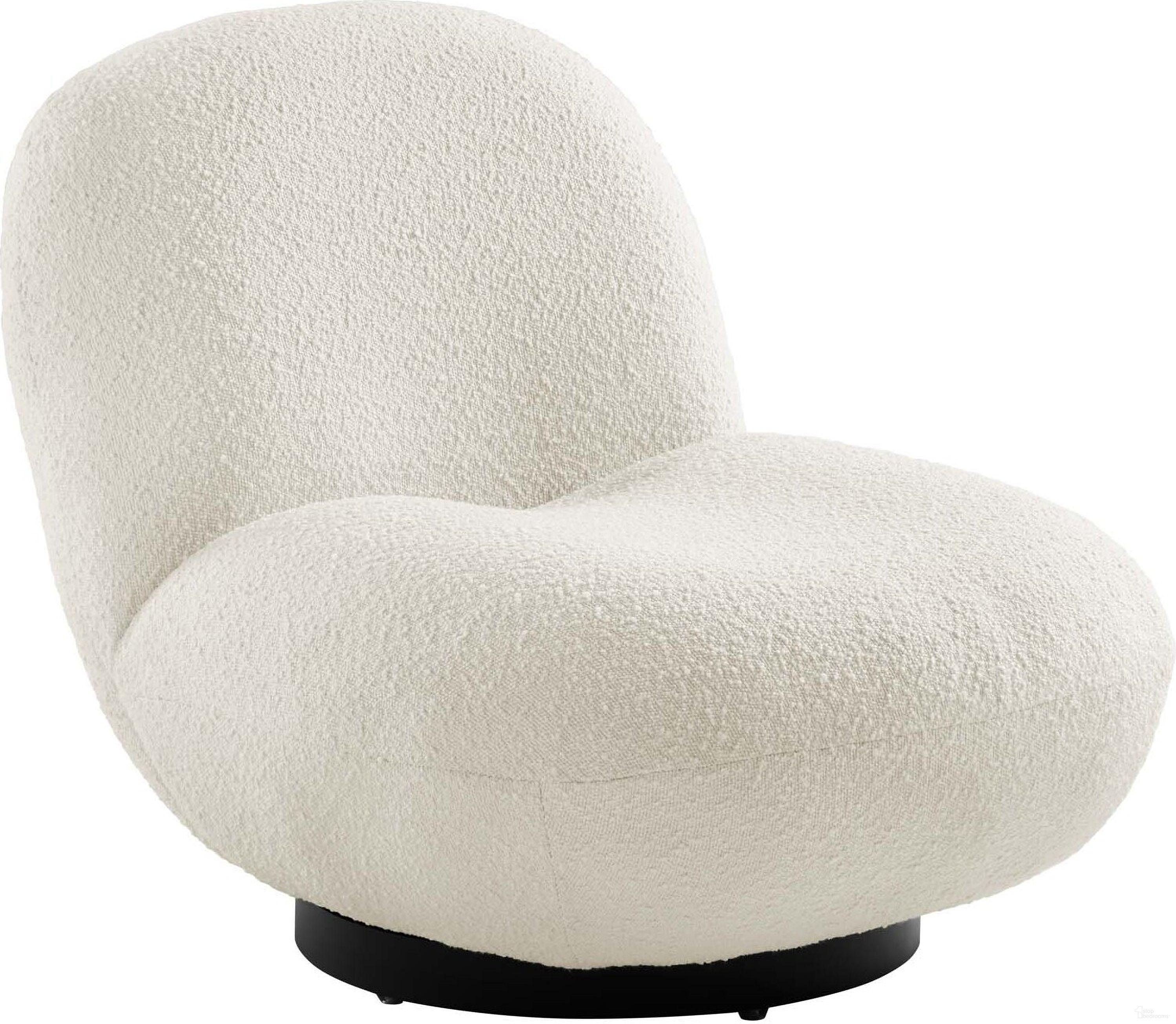 Kindred Upholstered Fabric Swivel Chair In Ivory
