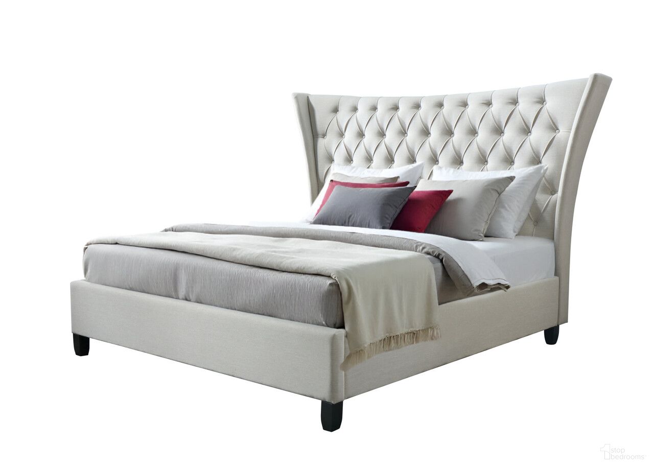 The appearance of King Diamond Button Tufted Upholstered Bed Frame In Beige designed by Homeroots in the transitional interior design. This beige piece of furniture was selected by 1StopBedrooms from to add a touch of cosiness and style into your home. Sku: 489533. Material: Fabric. Bed Size: King. Bed Type: Upholstered Bed.