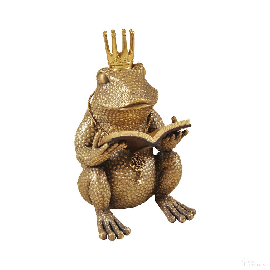 The appearance of King Frog Accessory In Brass designed by Maitland-Smith in the modern / contemporary interior design. This brass piece of furniture  was selected by 1StopBedrooms from Maitland Smith Collection to add a touch of cosiness and style into your home. Sku: 8234-10. Material: Brass.