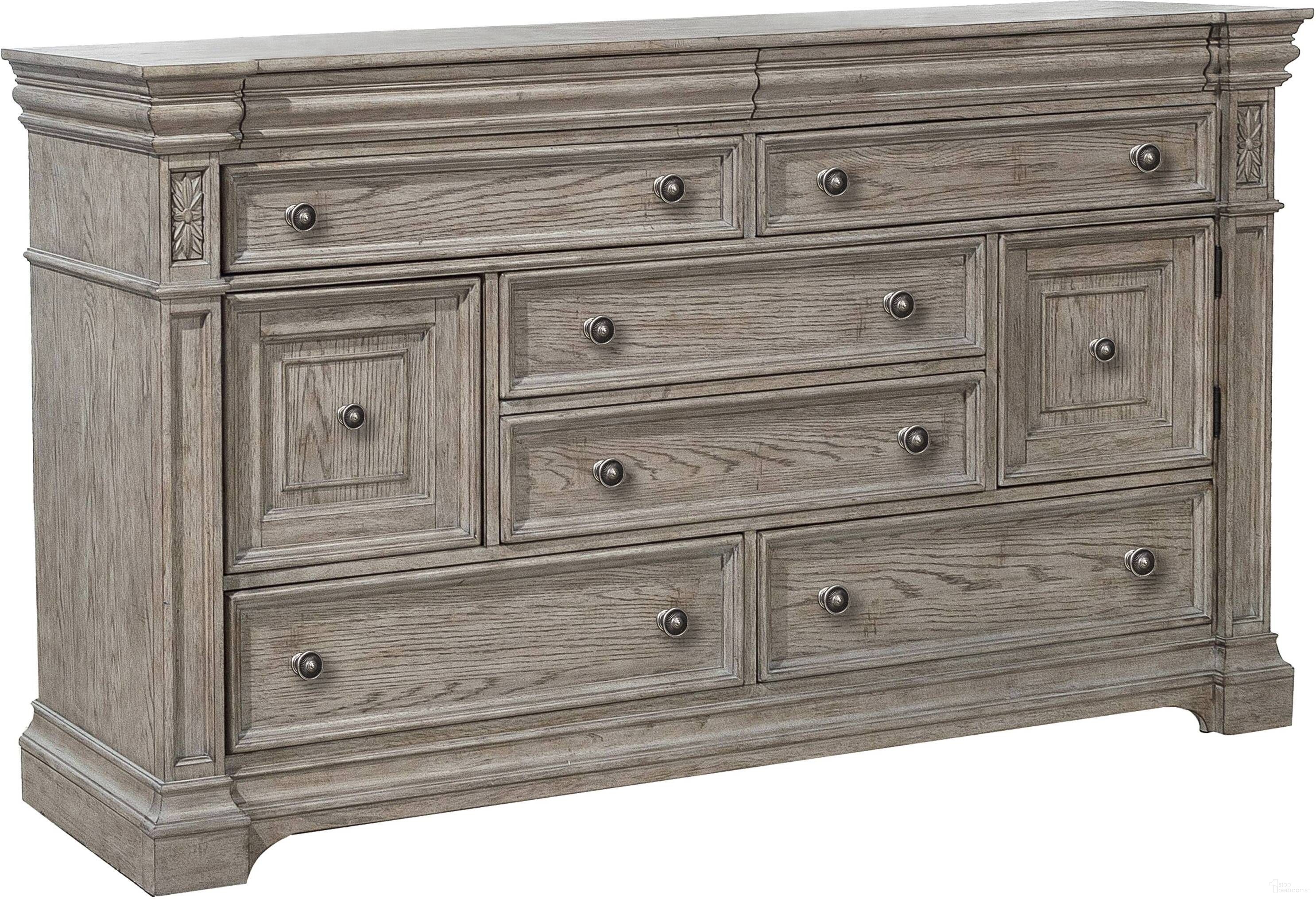 The appearance of Kingsbury 8-Drawer Dresser In Brown designed by Pulaski in the transitional interior design. This brown piece of furniture was selected by 1StopBedrooms from Kingsbury Collection to add a touch of cosiness and style into your home. Sku: P167100. Material: Solid Rubberwood.