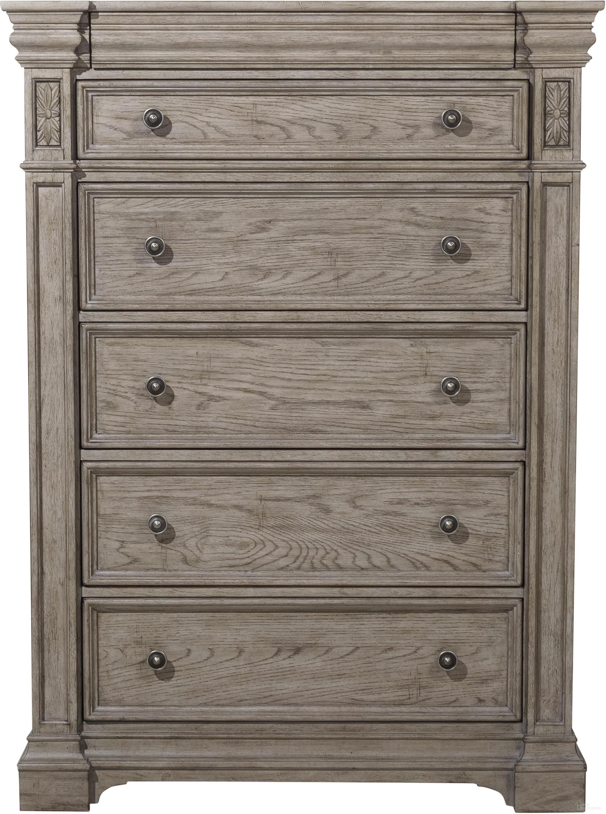 The appearance of Kingsbury Drawer Chest designed by Pulaski in the transitional interior design. This gray piece of furniture was selected by 1StopBedrooms from Kingsbury Collection to add a touch of cosiness and style into your home. Sku: P167124. Material: Rubberwood.