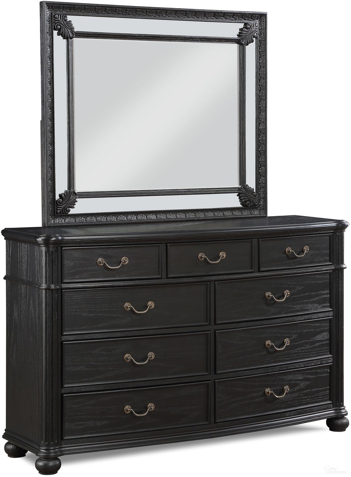 The appearance of Kingsbury Dresser Mirror In Charcoal designed by Crown Mark in the traditional interior design. This charcoal piece of furniture was selected by 1StopBedrooms from Kingsbury Collection to add a touch of cosiness and style into your home. Sku: B1130-11. Material: Wood.