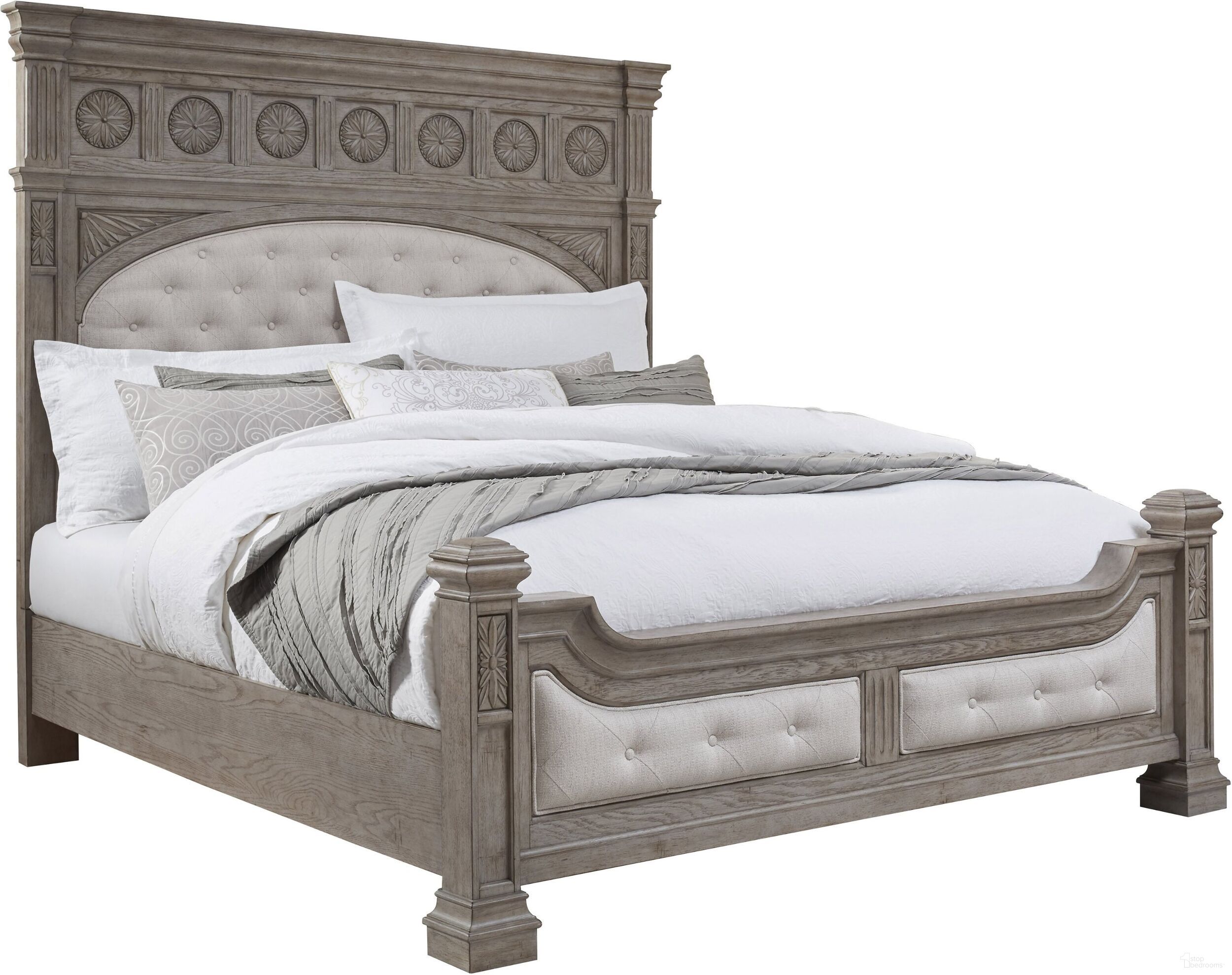 The appearance of Kingsbury Queen Panel Bed In Gray designed by Pulaski in the traditional interior design. This gray piece of furniture was selected by 1StopBedrooms from Kingsbury Collection to add a touch of cosiness and style into your home. Sku: P167170;P167171;P167172. Bed Type: Panel Bed. Bed Size: Queen. Material: Solid Rubberwood.