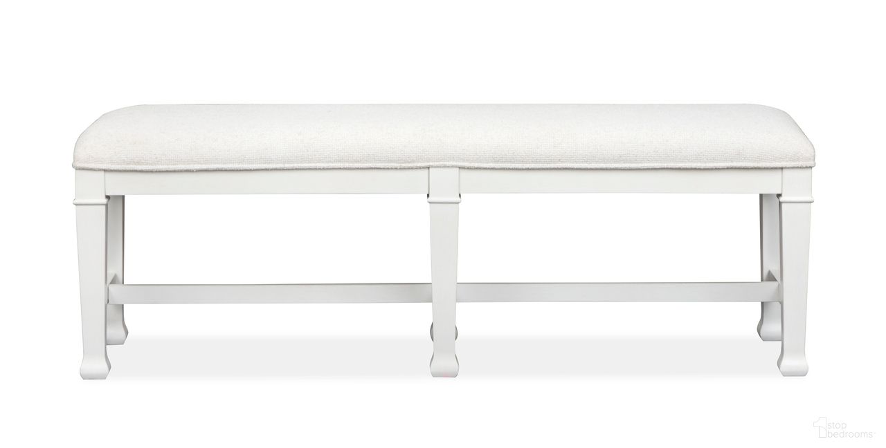 Kingston Bench In Whisper White And Cerused Nutmeg