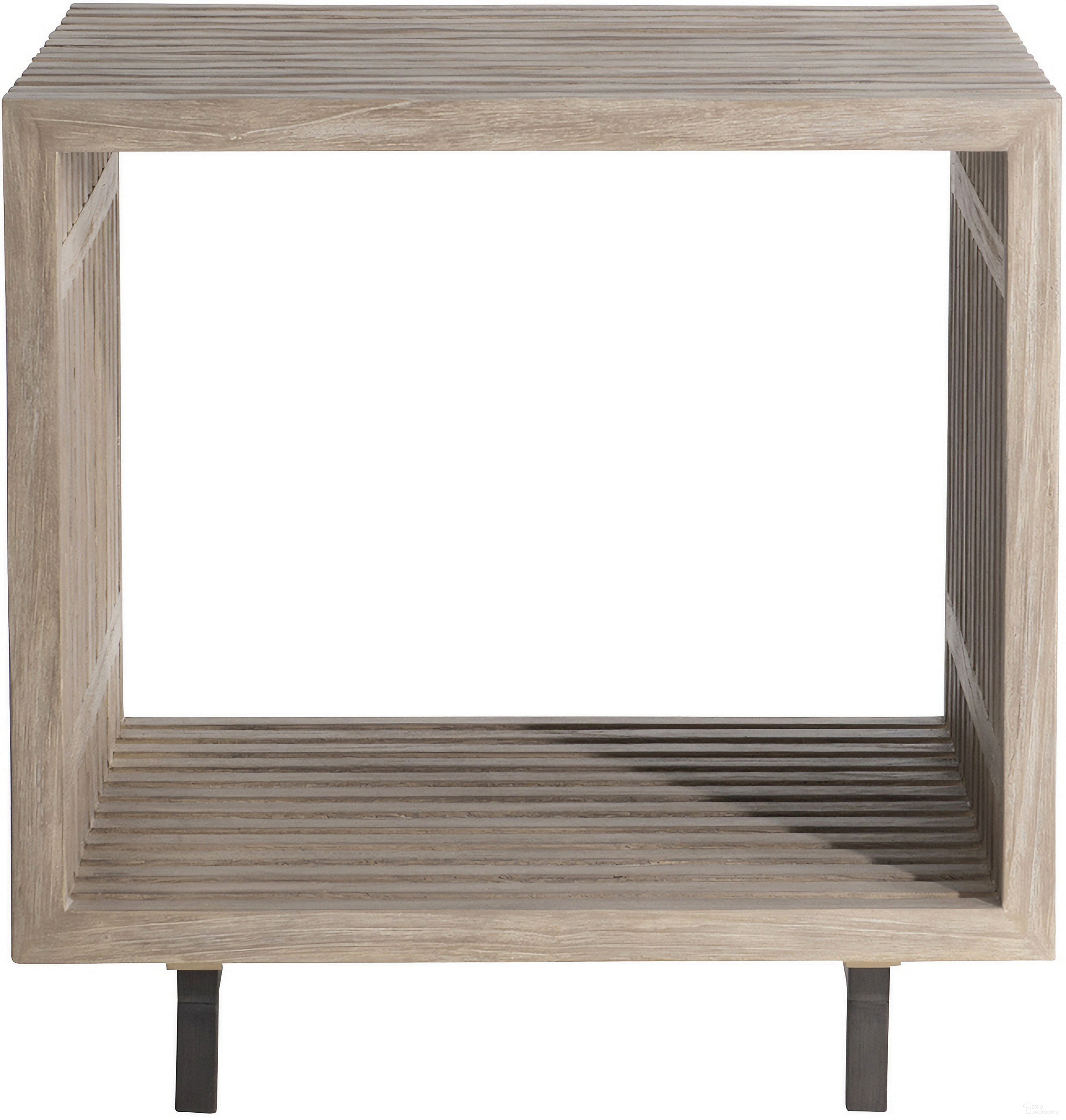 The appearance of Kingston Outdoor Side Table designed by Bernhardt in the modern / contemporary interior design. This sea oat piece of furniture was selected by 1StopBedrooms from Kingston Collection to add a touch of cosiness and style into your home. Sku: X07121. Table Top Shape: Square. Material: Wood.