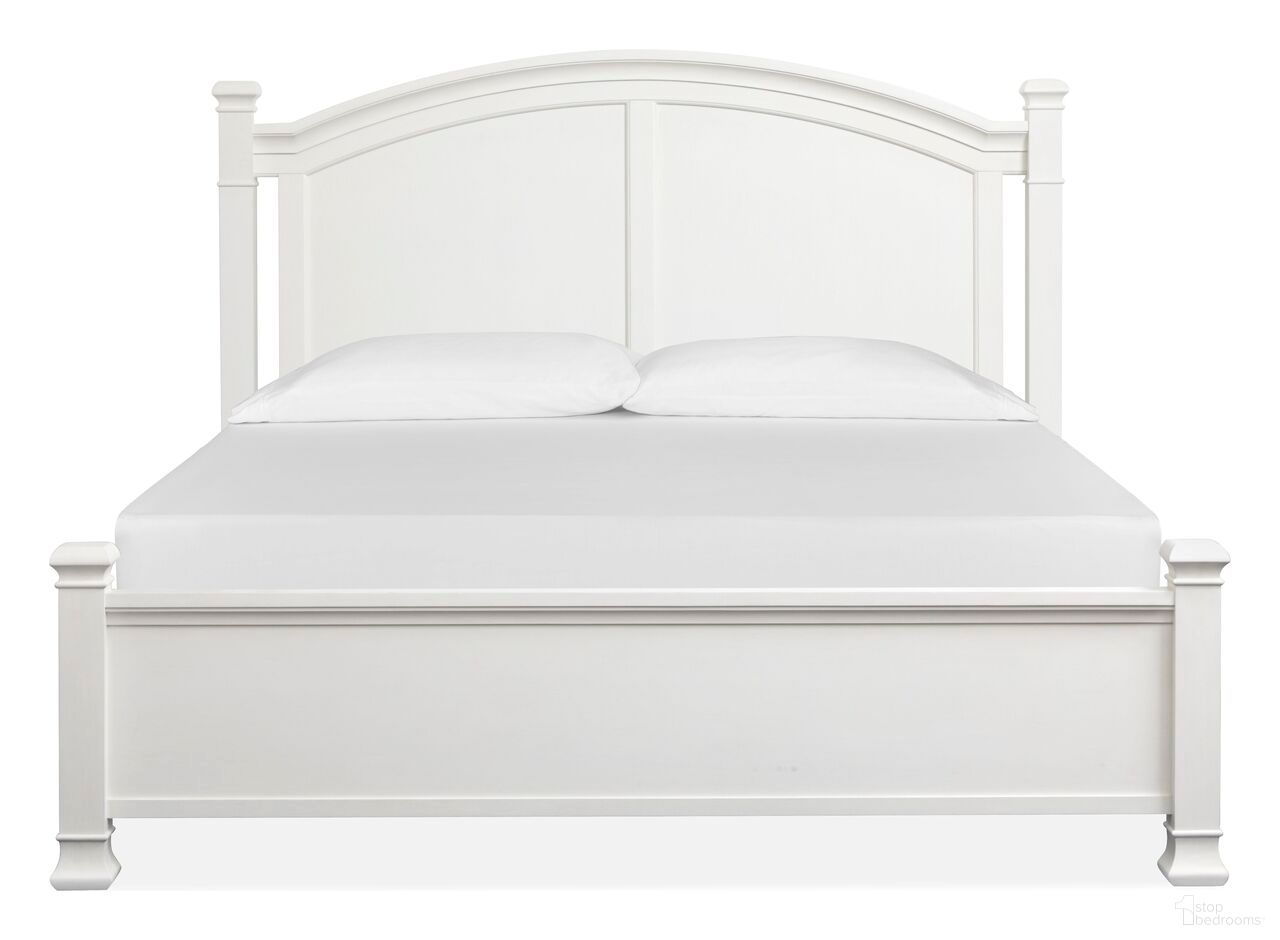 The appearance of Kingston Queen Panel Bed In Whisper White And Cerused Nutmeg designed by Magnussen in the transitional interior design. This whisper white and cerused nutmeg piece of furniture was selected by 1StopBedrooms from Kingston Collection to add a touch of cosiness and style into your home. Sku: B6407-54H;B6407-54F;B6407-54R. Bed Type: Panel Bed. Bed Size: Queen. Material: Oak Veneer.