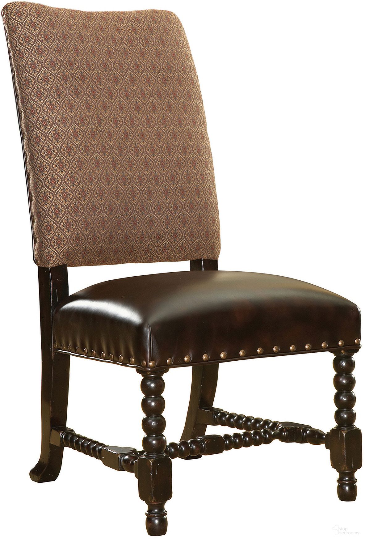 The appearance of Kingstown Edwards Side Chair In Tamarind designed by Tommy Bahama in the traditional interior design. This tamarind piece of furniture was selected by 1StopBedrooms from Kingstown Collection to add a touch of cosiness and style into your home. Sku: 619-884-01. Material: Leather. Chair Type: Side Chair.