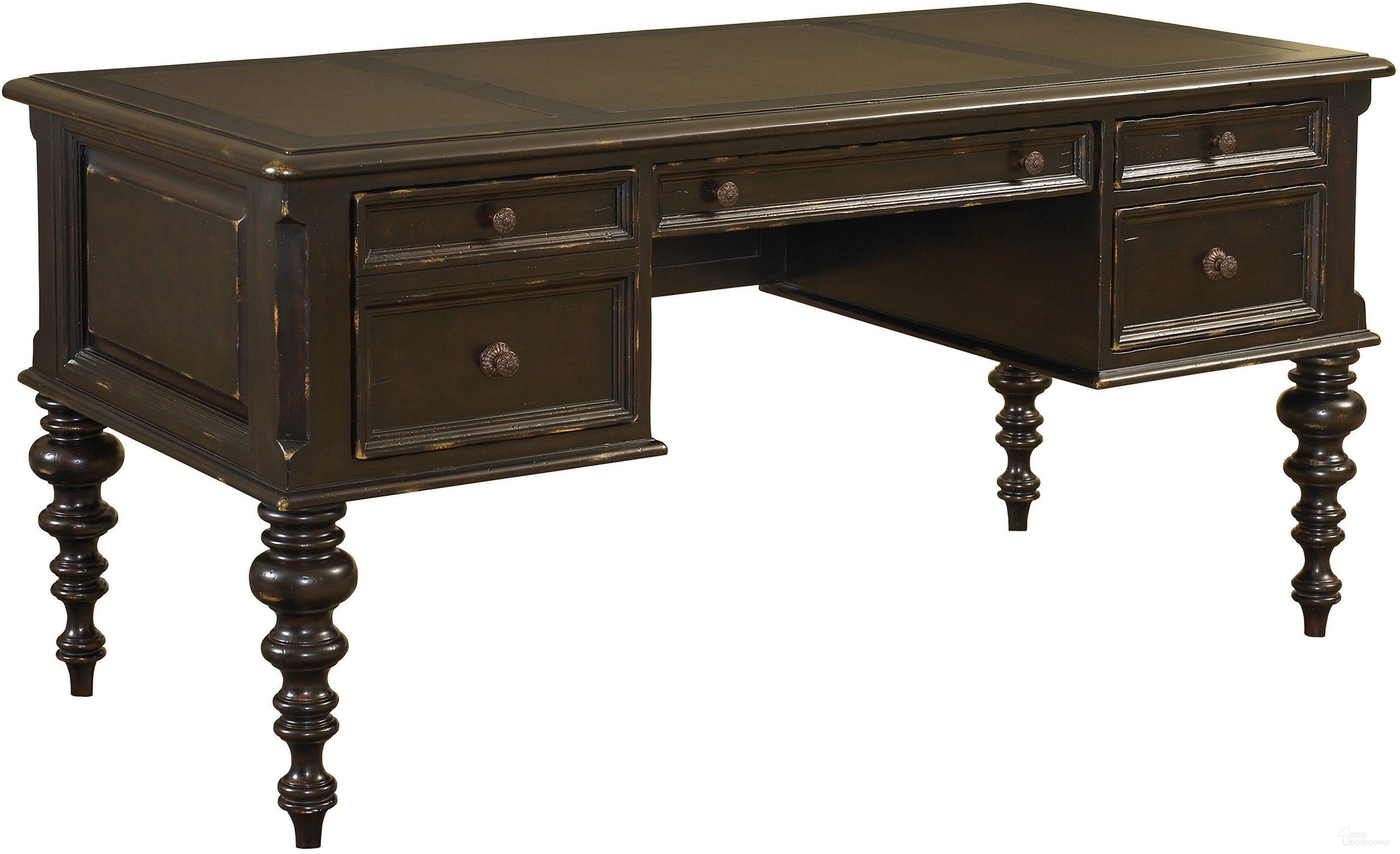The appearance of Kingstown Port Royal Desk In Tamarind designed by Tommy Bahama in the traditional interior design. This tamarind piece of furniture was selected by 1StopBedrooms from Kingstown Collection to add a touch of cosiness and style into your home. Sku: 619-935. Material: Leather.