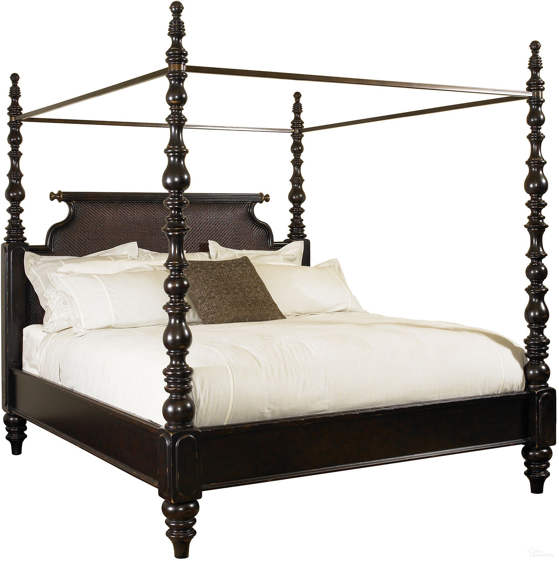 Kingstown Sovereign Queen Poster Bed In Tamarind