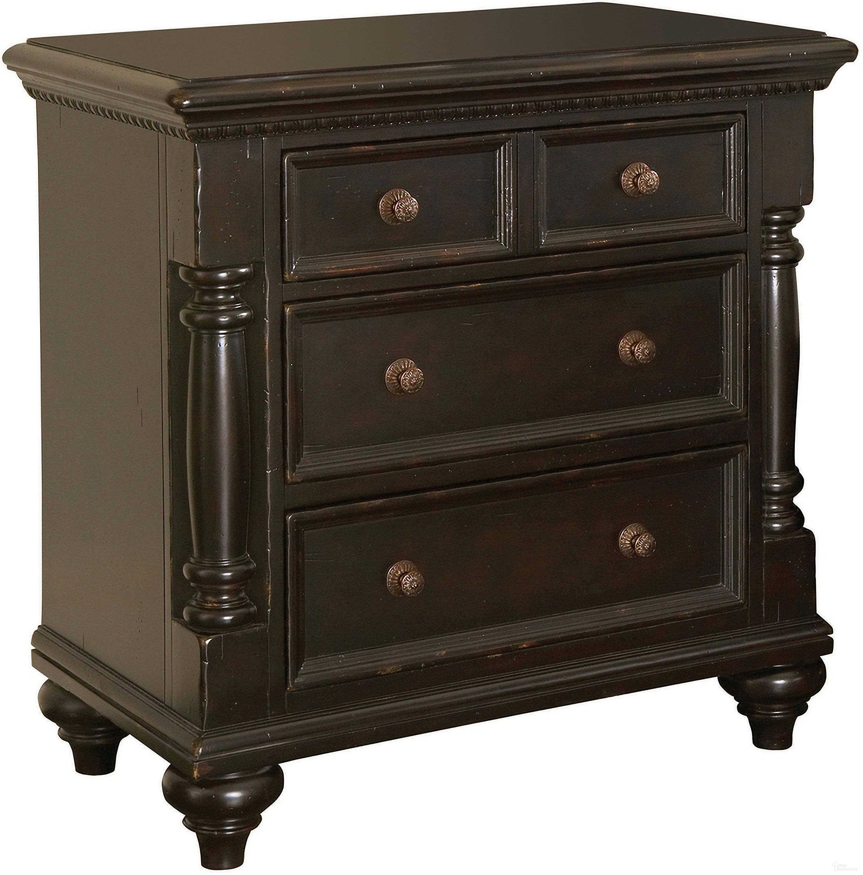 The appearance of Kingstown Stony Point Nightstand In Tamarind designed by Tommy Bahama in the traditional interior design. This tamarind piece of furniture was selected by 1StopBedrooms from Kingstown Collection to add a touch of cosiness and style into your home. Sku: 619-624. Material: Leather.