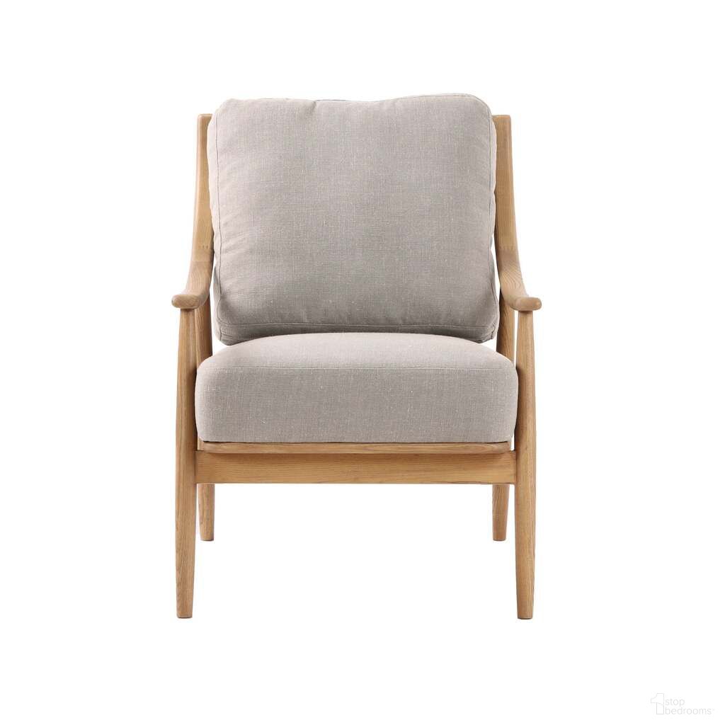 The appearance of Kinsley Club Chair In Light Linen and Natural designed by LH Imports in the transitional interior design. This light linen/natural piece of furniture was selected by 1StopBedrooms from Kinsley Collection to add a touch of cosiness and style into your home. Sku: SNH-34-L-N. Material: Ash.