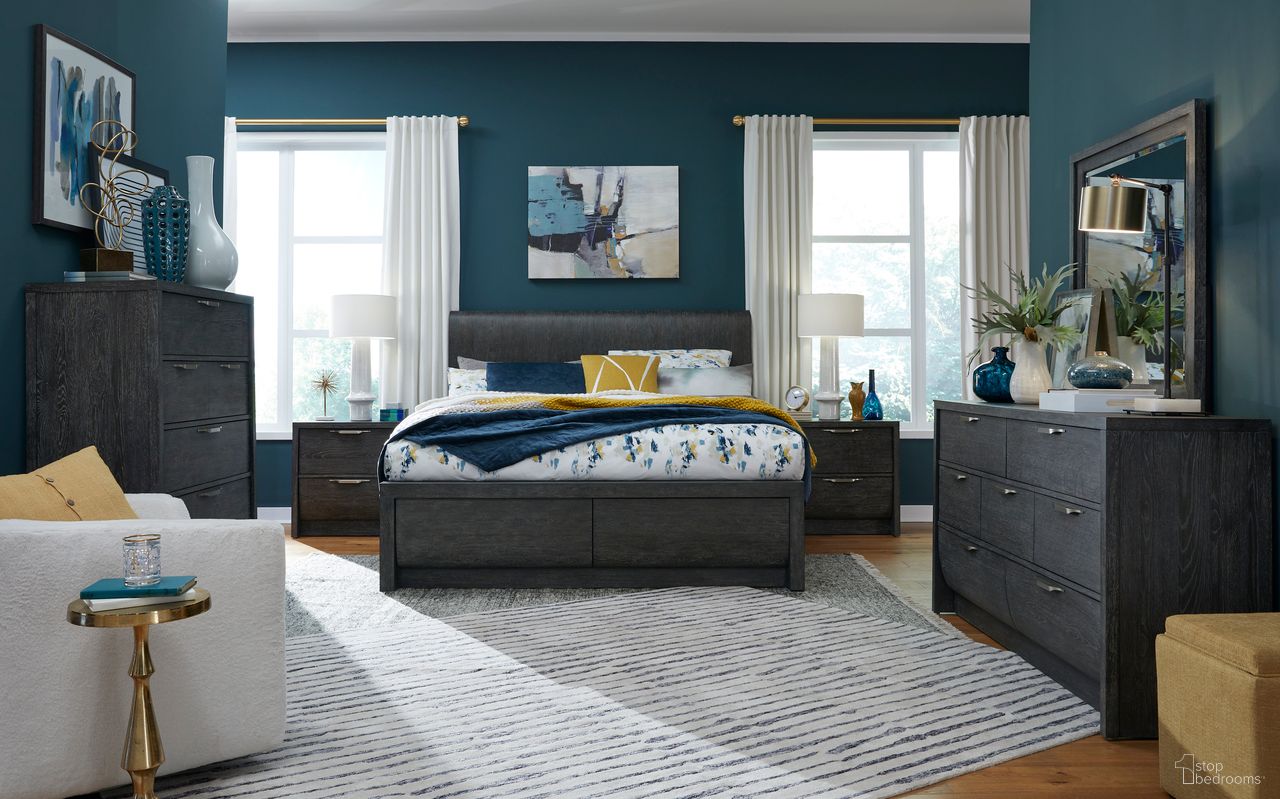 The appearance of Kinsley Panel Bedroom Set In Black Heron designed by Magnussen in the transitional interior design. This black heron piece of furniture was selected by 1StopBedrooms from Kinsley Collection to add a touch of cosiness and style into your home. Sku: B5890-54H;B5890-54F;B5890-54R;B5890-01. Bed Size: California King. Material: Hardwood.