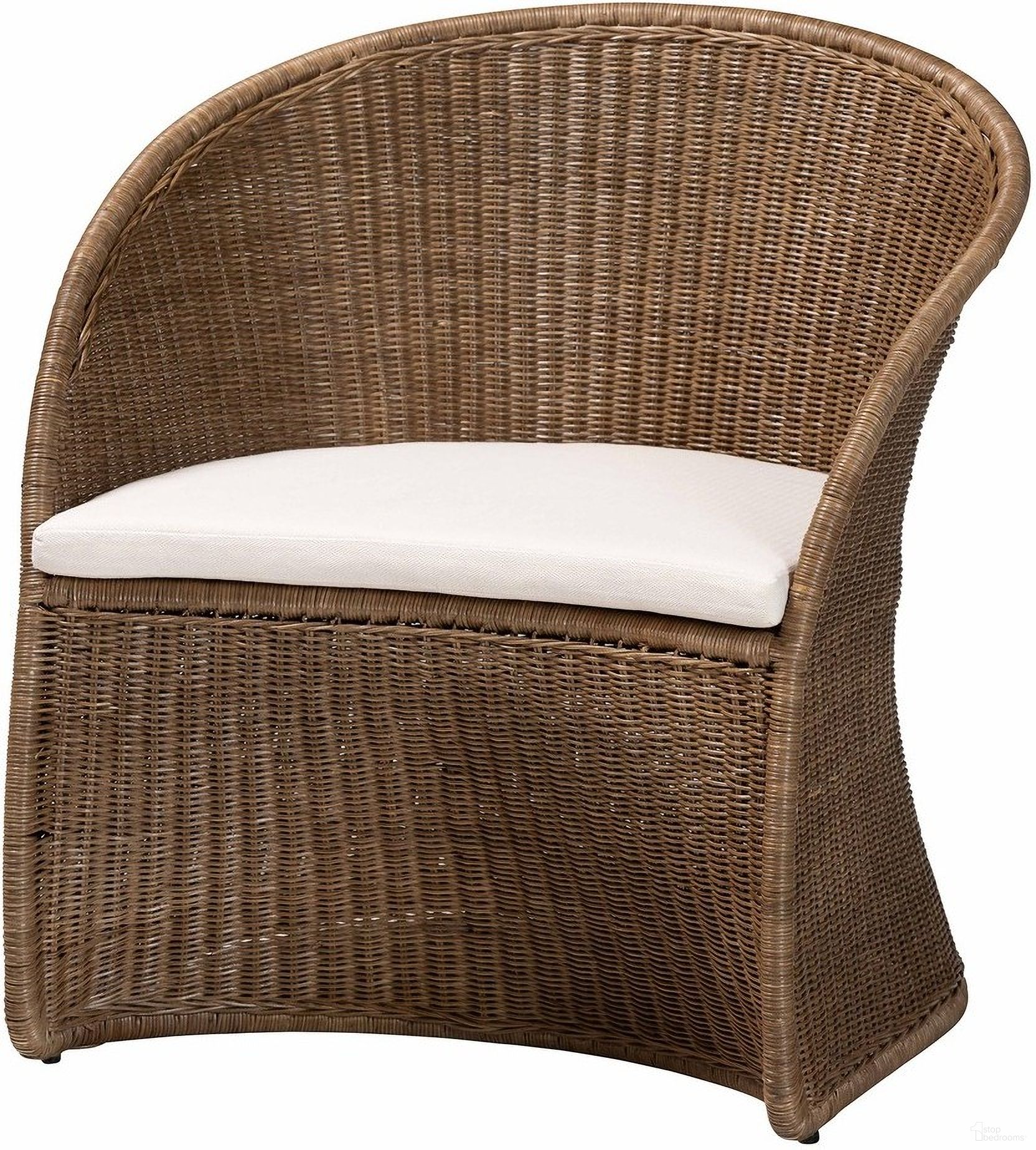 The appearance of Kintamani Rattan Accent Chair In Gray Wash designed by Baxton Studio in the bohemian interior design. This gray wash piece of furniture was selected by 1StopBedrooms from Kintamani Collection to add a touch of cosiness and style into your home. Sku: Kintamani-Grey/Rattan-CC. Material: Polyester.