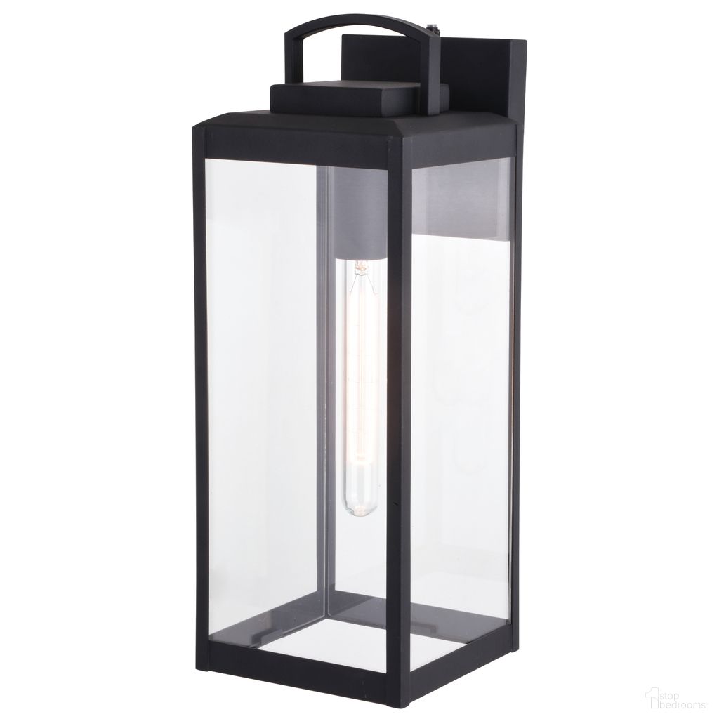 The appearance of Kinzie 7 Inch Outdoor Wall Light In Textured Black designed by Vaxcel in the transitional interior design. This textured black piece of furniture was selected by 1StopBedrooms from Kinzie Collection to add a touch of cosiness and style into your home. Sku: T0645. Material: Steel.