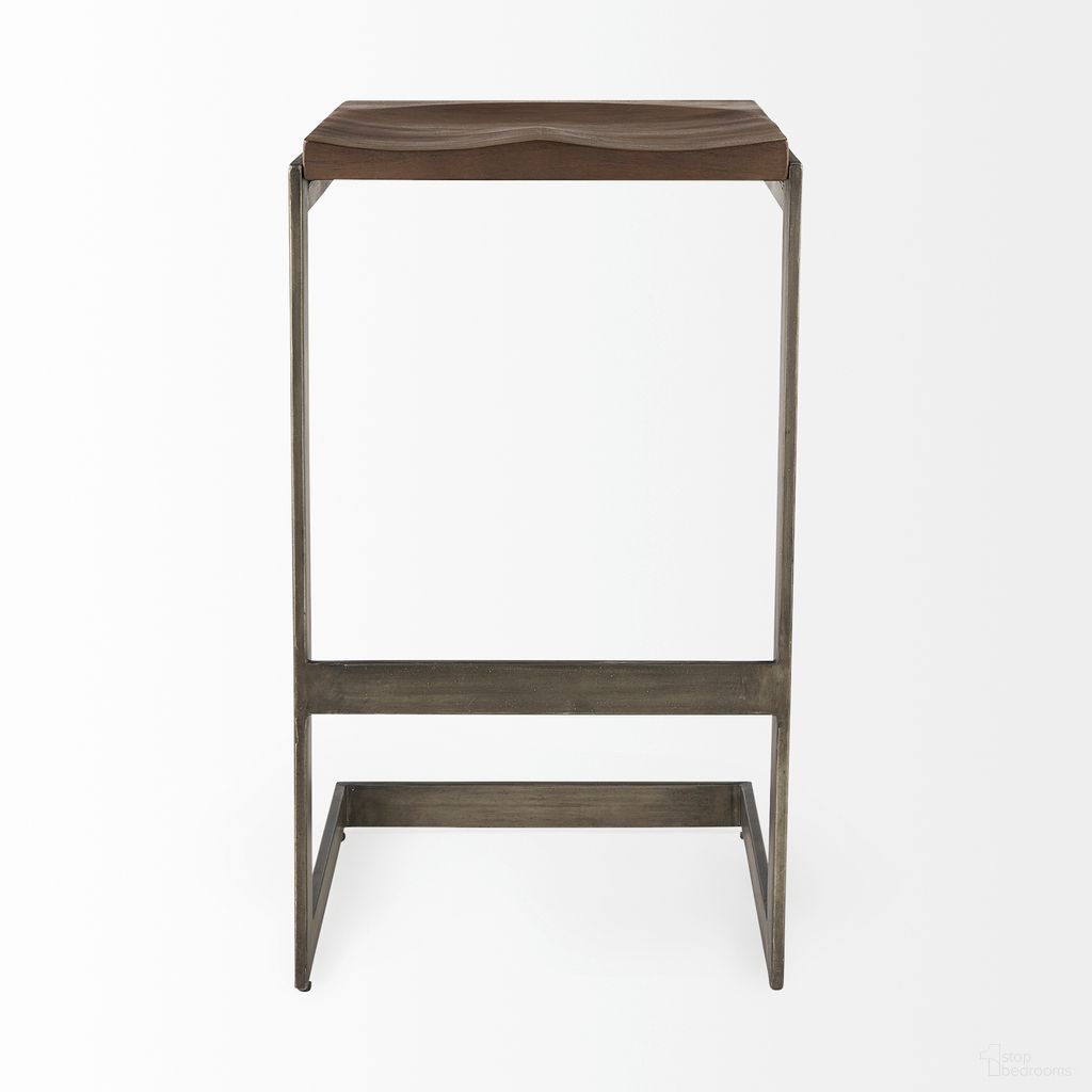 The appearance of Kiran Wood with Antique Nickel Finished Metal Frame Bar Stool In Brown and Nickel designed by Mercana in the modern / contemporary interior design. This brown/nickel piece of furniture was selected by 1StopBedrooms from Kiran Collection to add a touch of cosiness and style into your home. Sku: 69173. Material: Metal.