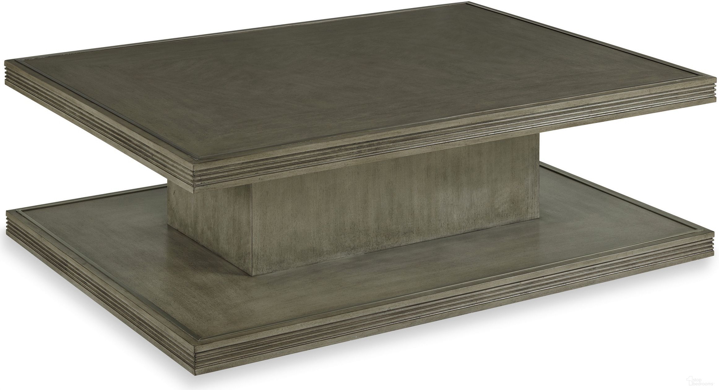 The appearance of Kirkwood Cocktail Table In Greige designed by Century Furniture in the modern / contemporary interior design. This greige piece of furniture  was selected by 1StopBedrooms from Citation Collection to add a touch of cosiness and style into your home. Sku: B1B-602. Material: Walnut Veneer.
