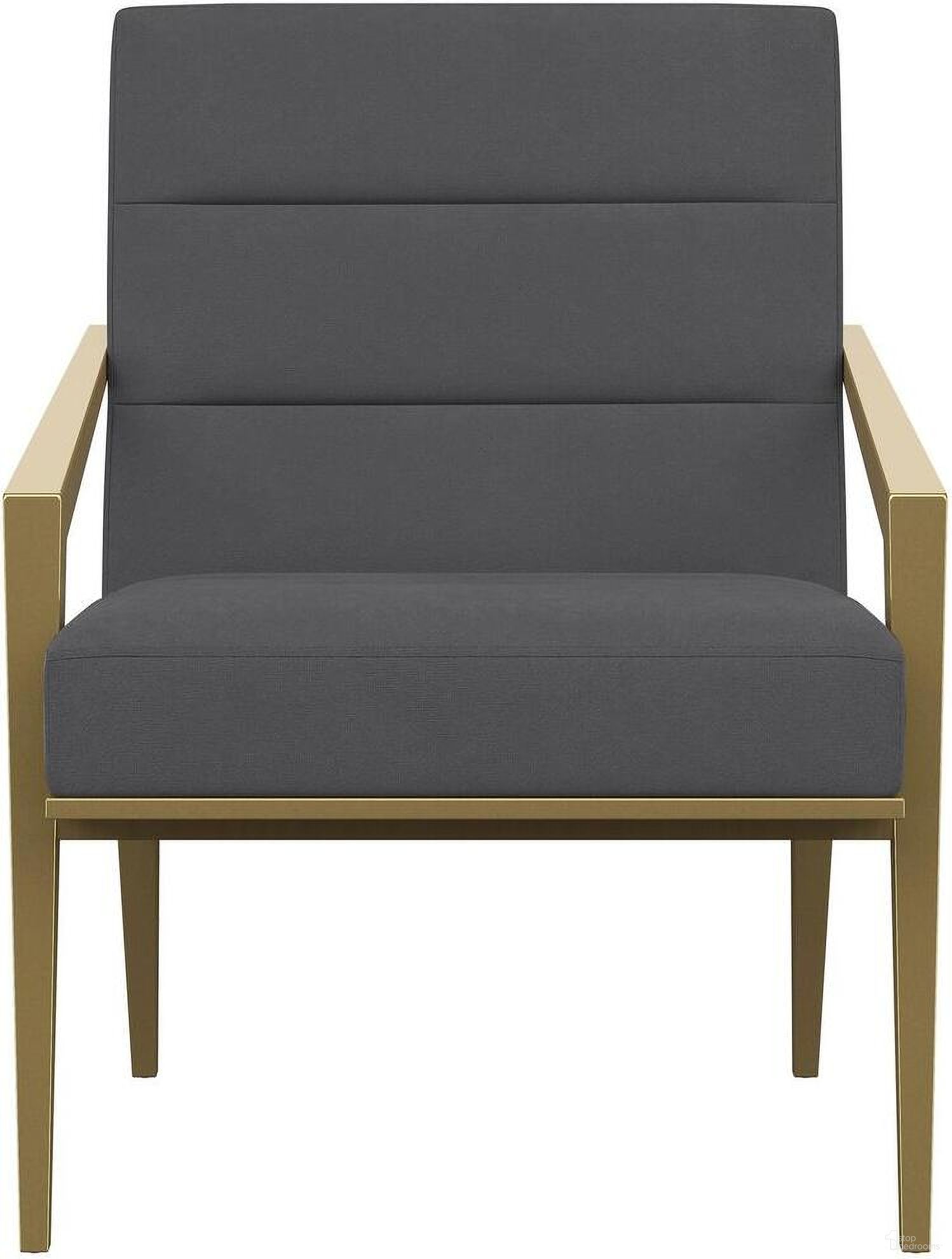 The appearance of Kirra Upholstered Metal Arm Accent Chair In Dark Grey designed by Coaster in the modern / contemporary interior design. This dark grey piece of furniture  was selected by 1StopBedrooms from Kirra Collection to add a touch of cosiness and style into your home. Sku: 903144. Material: Upholstered.