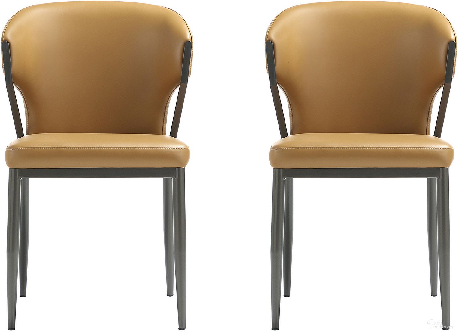 Kirsten Dining Chair Set of 2 In Camel