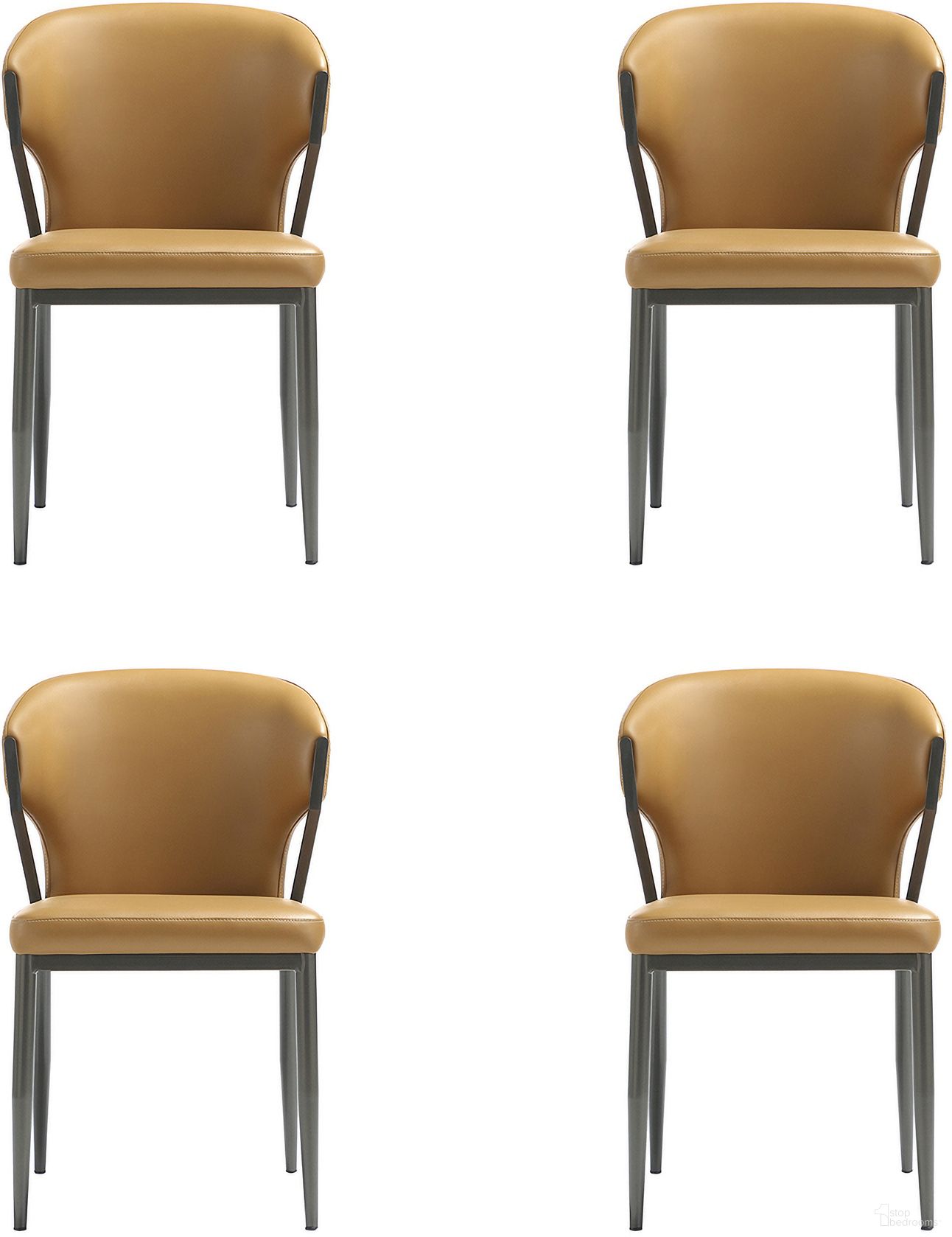Kirsten Dining Chair Set of 4 In Camel