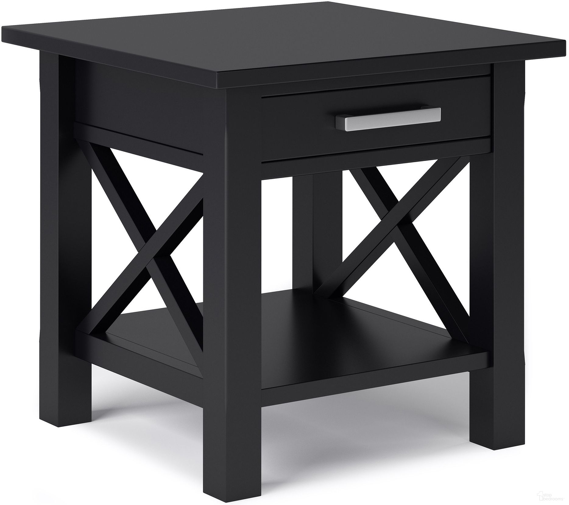 Kitchener Solid Wood End Table In Black