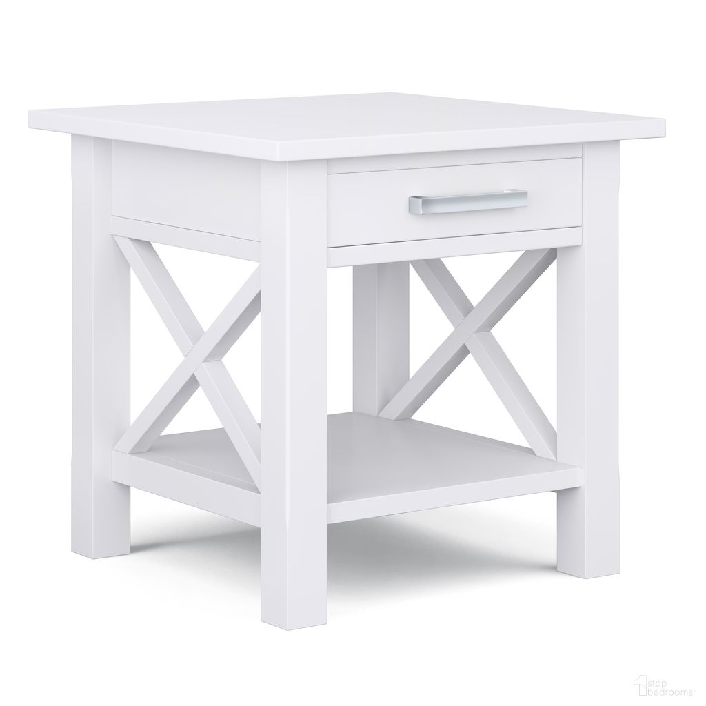 Kitchener Solid Wood End Table In White