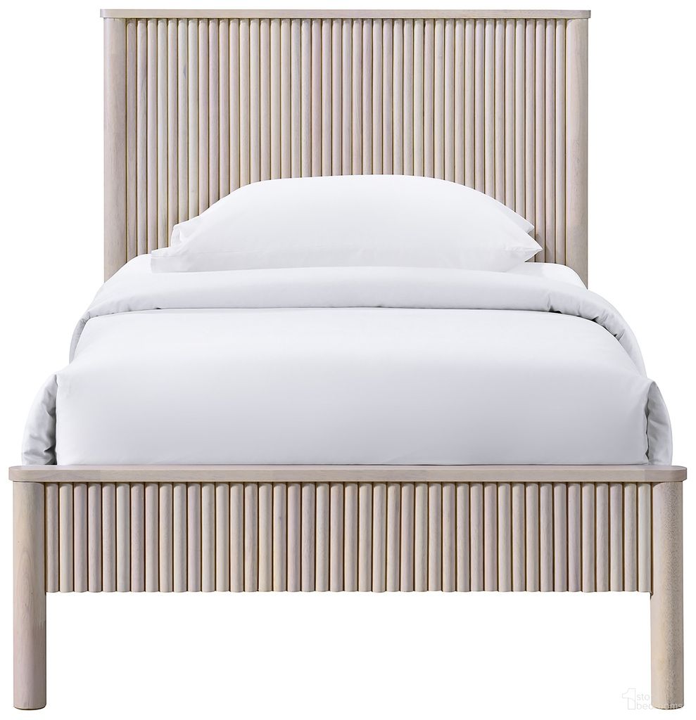 The appearance of Kivo Solid Wood Twin Bed In Natural and Stained Natural designed by Meridian in the transitional interior design. This natural/stained natural piece of furniture was selected by 1StopBedrooms from Kivo Collection to add a touch of cosiness and style into your home. Sku: KivoNatural-T Box 1/2 (Headboard);KivoNatural-T Box 2/2 (Footboard / Rails / Slats). Bed Type: Platform Bed. Bed Size: Twin. Material: Rubberwood.