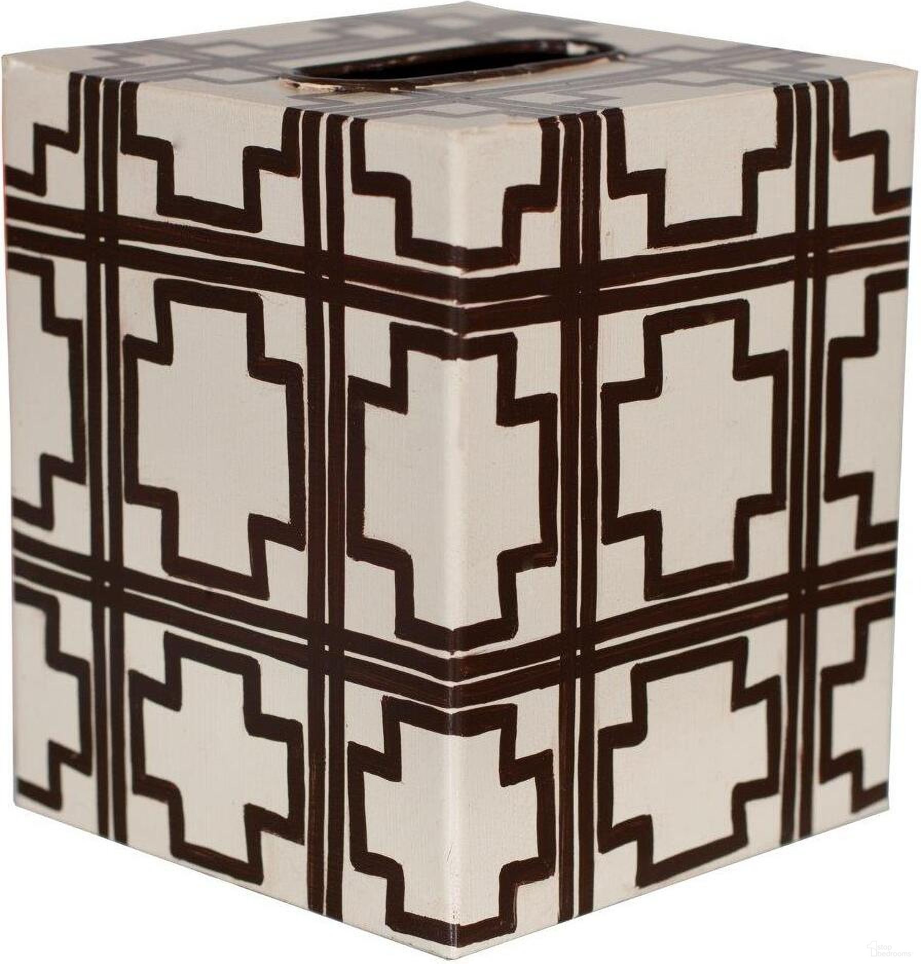 Kleenex Cream And Brown Squares Box