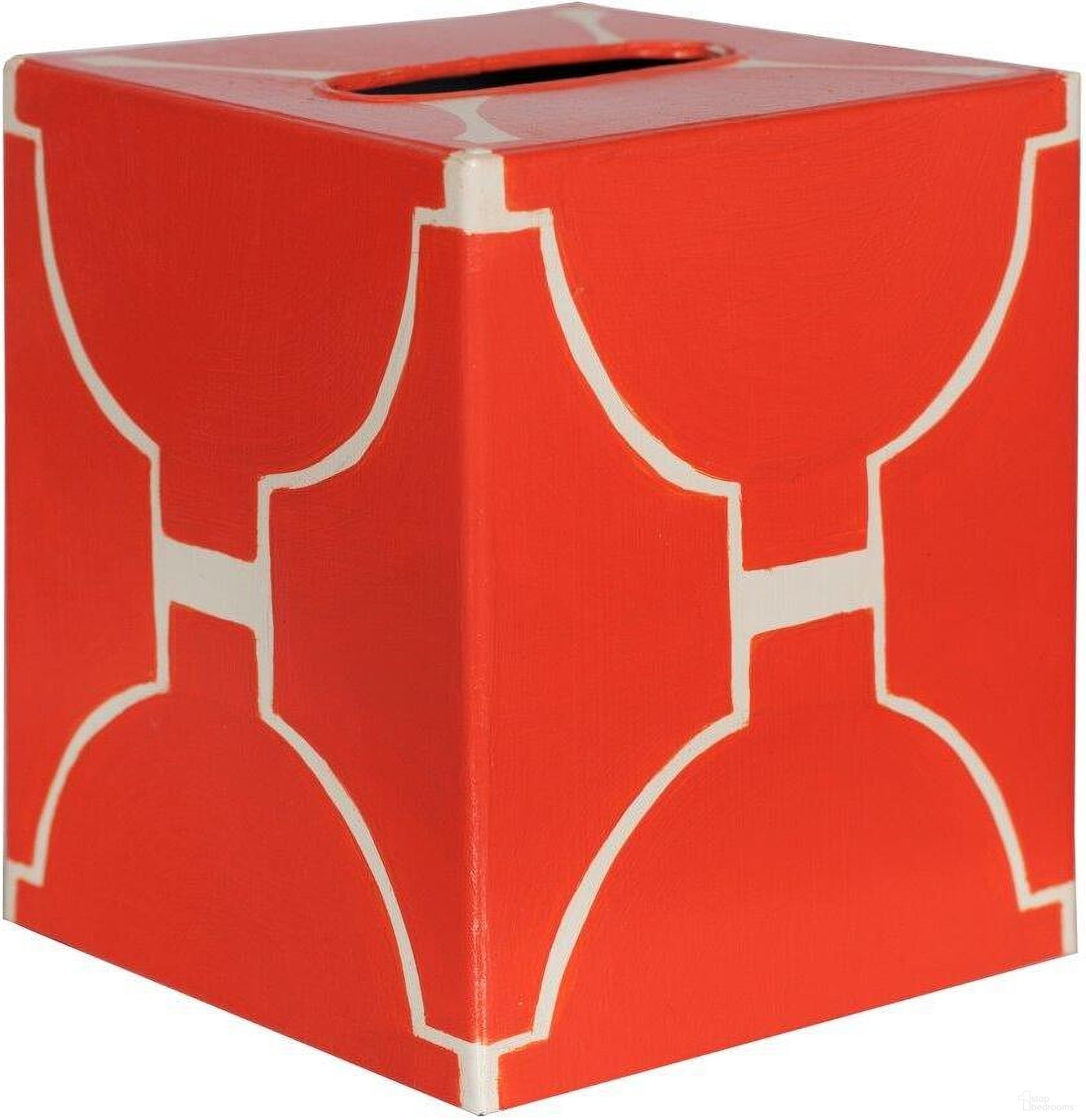 Kleenex Orange And Cream Pattern Box