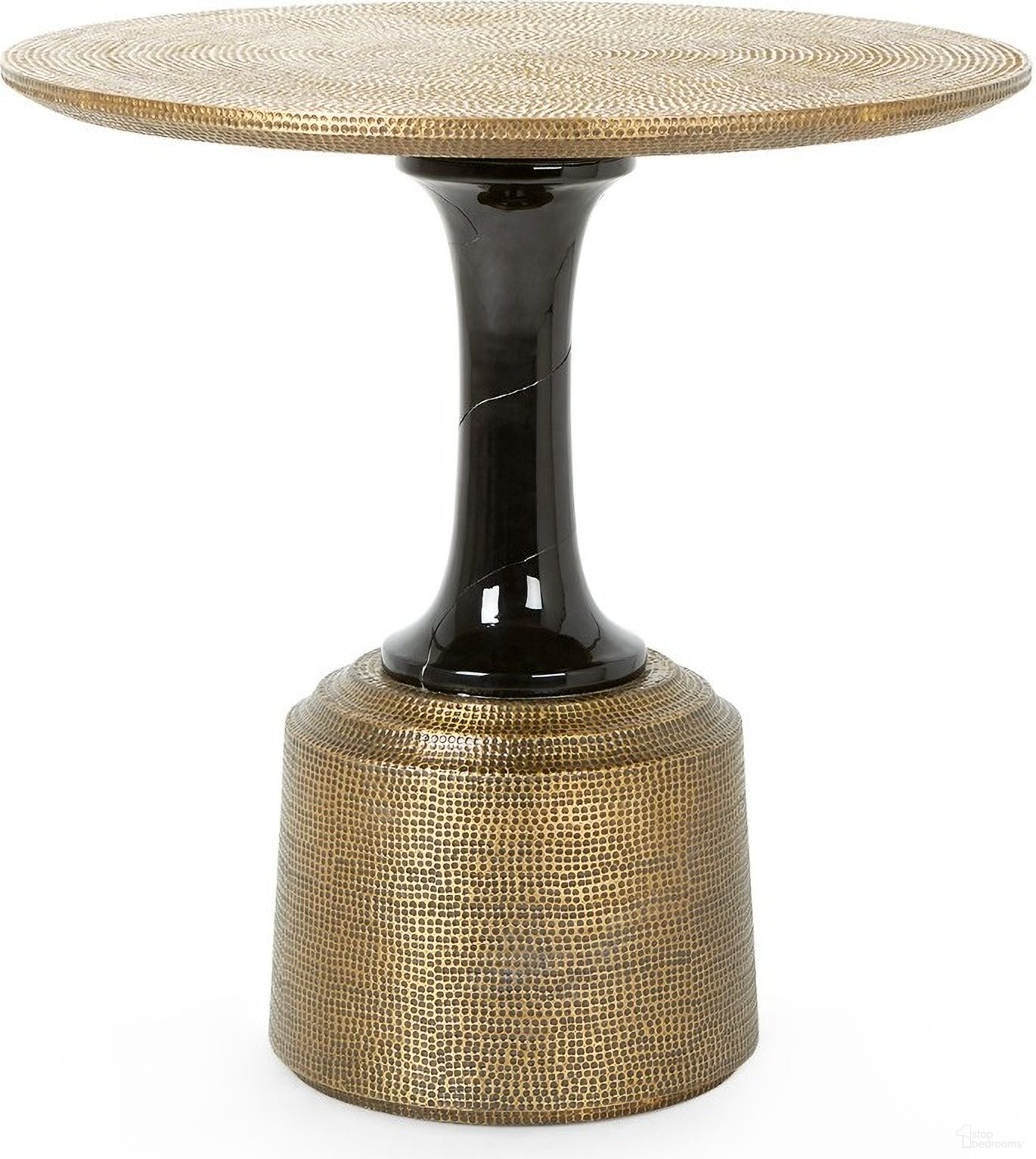 Klein Side Table In Antique Brass