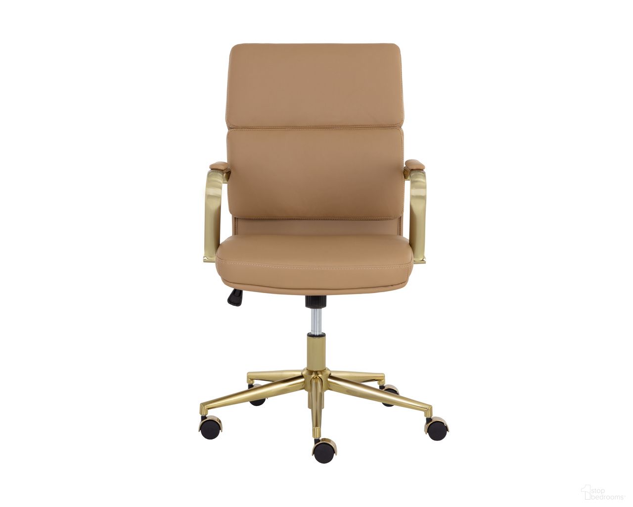 Kleo Office Chair In Tan and Gold
