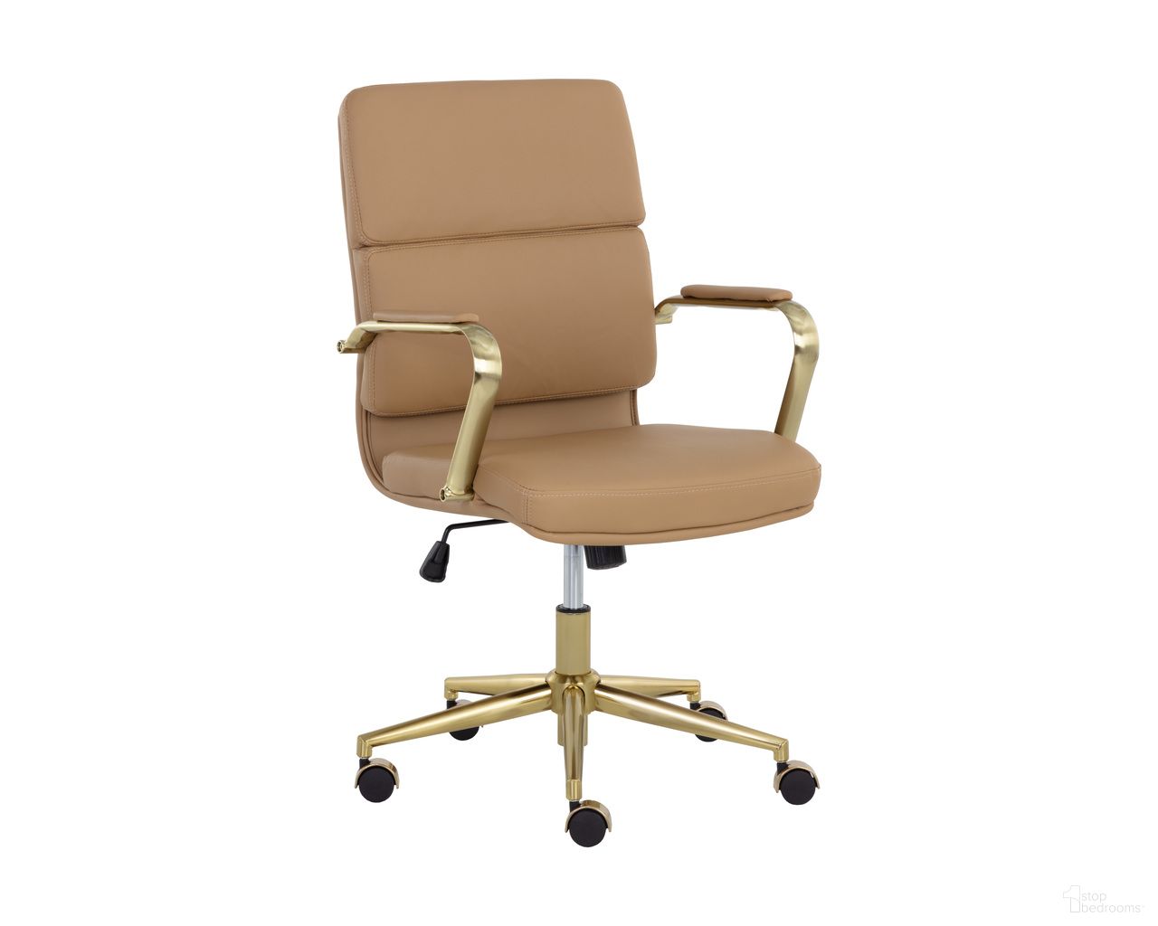 Kleo Office Chair In Tan and Gold