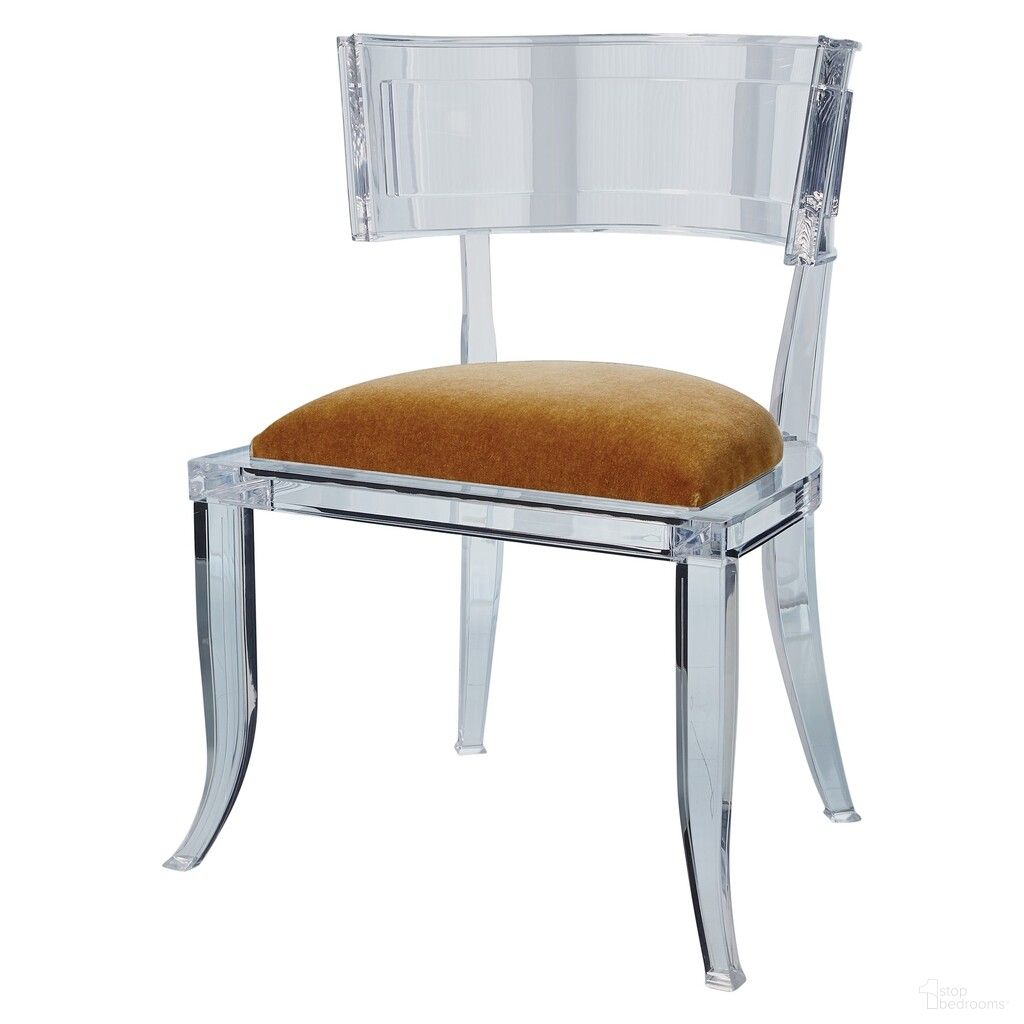 The appearance of Klismos Acrylic Chair In Brown Sugar designed by Global Views in the modern / contemporary interior design. This brown sugar piece of furniture  was selected by 1StopBedrooms from Klismos Collection to add a touch of cosiness and style into your home. Sku: 331327. Material: Ceramic. Chair Type: Side Chair.